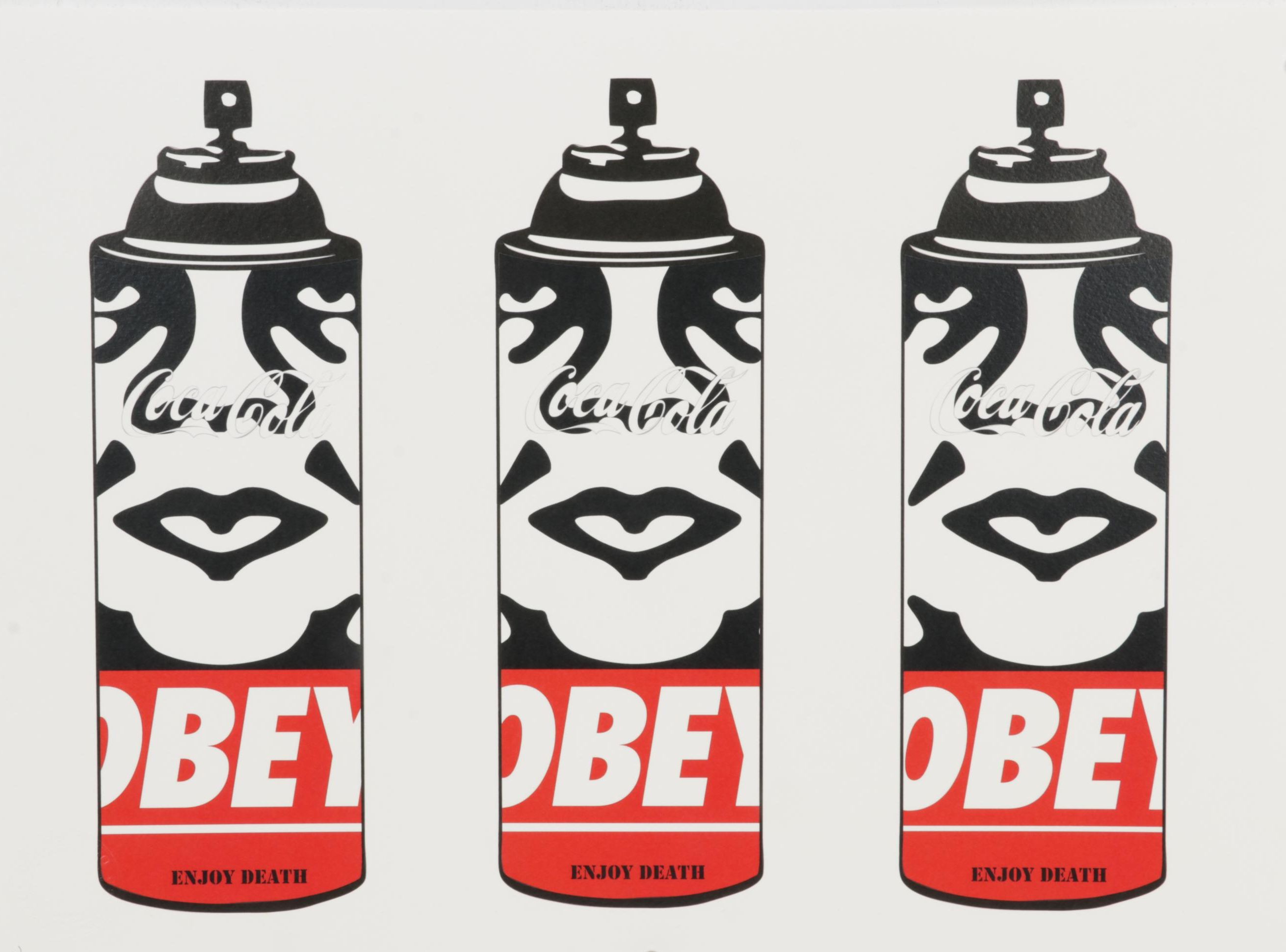 Death NYC Pop Art Graphic Print of "Obey" Spray Bottles