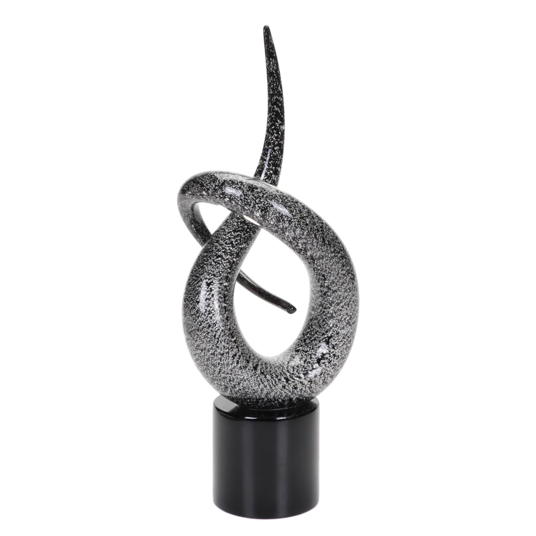 Renato Anatrà Murano Art Glass Sculpture "Love Knot," Late 20th Century