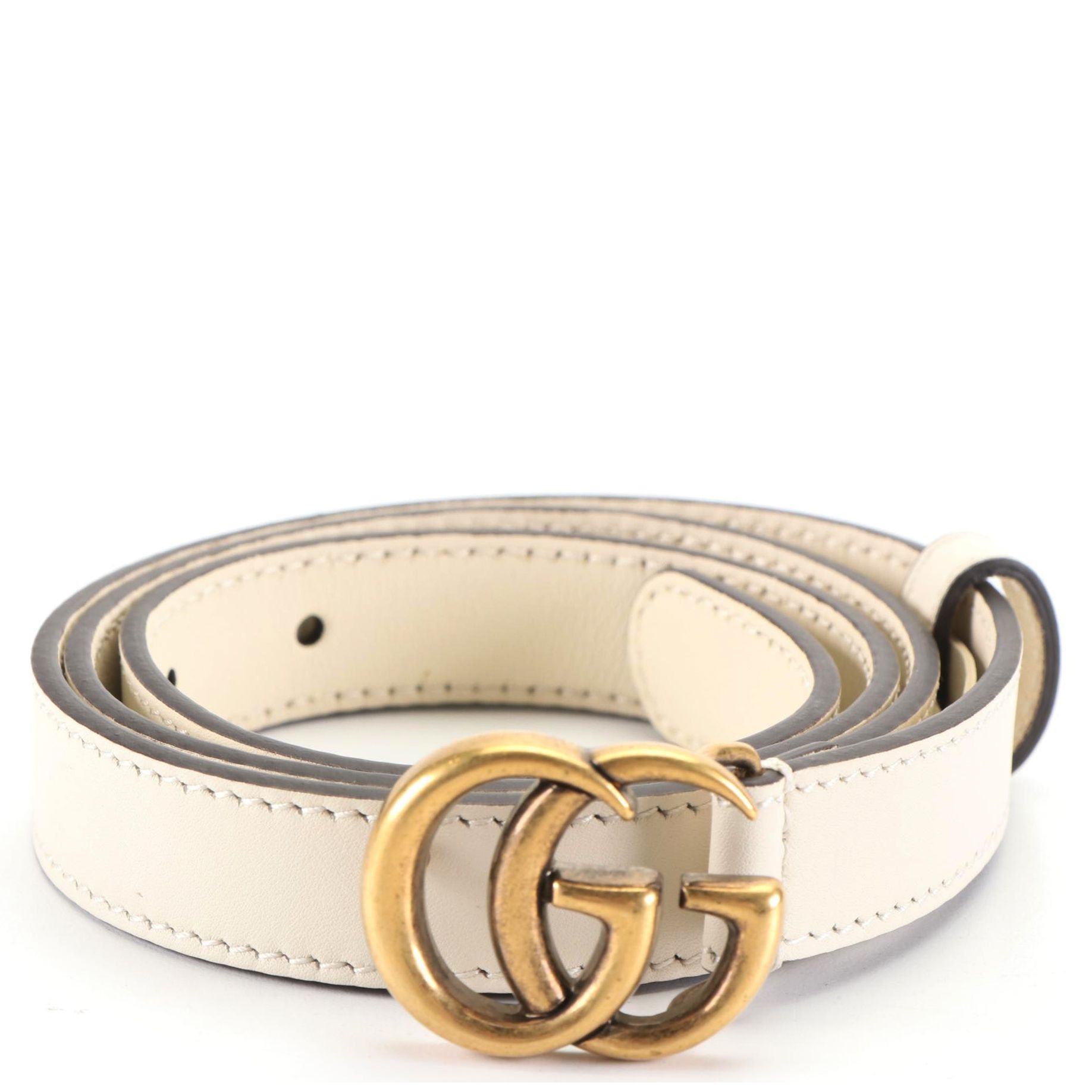 Gucci Double G Buckle Leather Belt