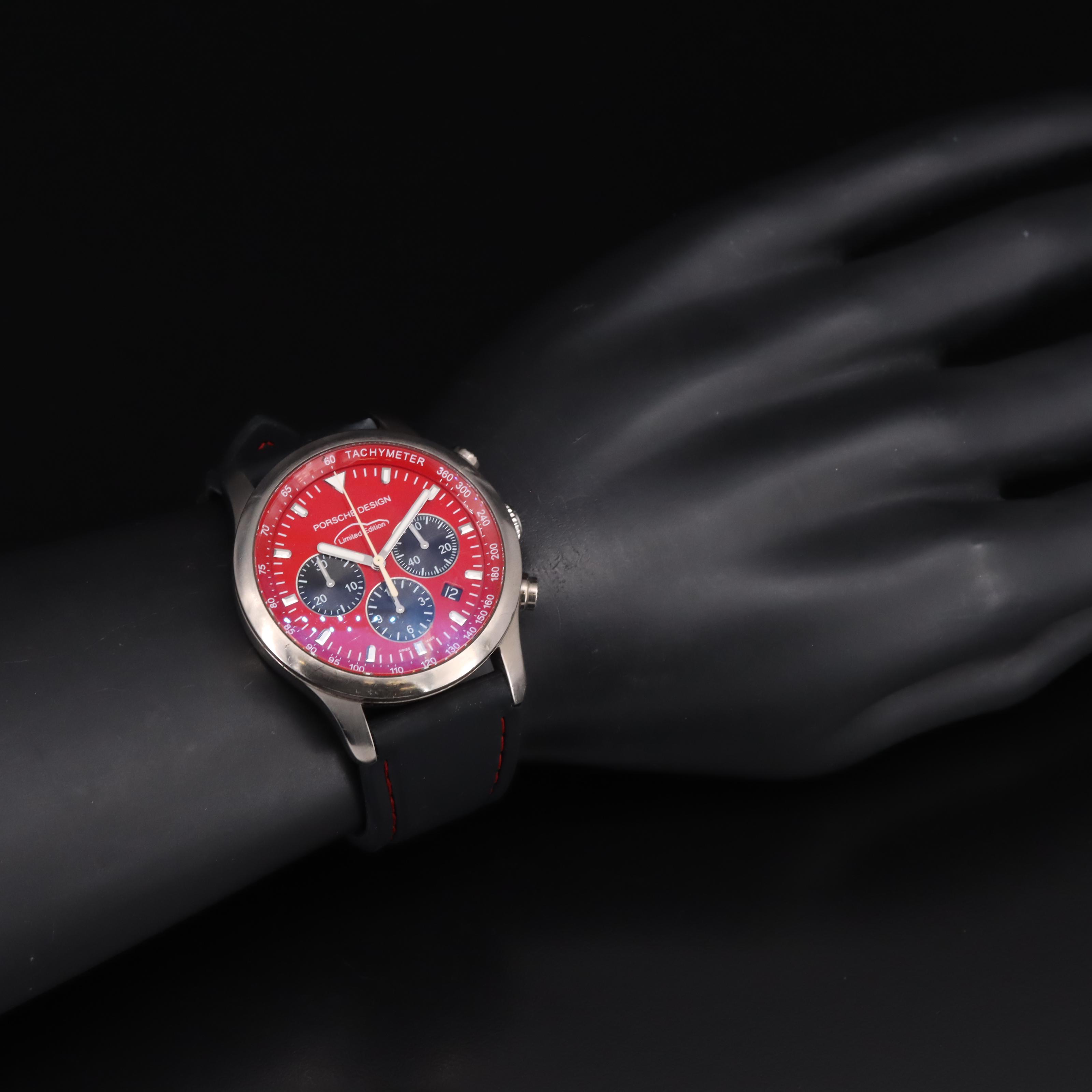 Porsche Design Titanium Chronograph Red Limited Automatic Watch