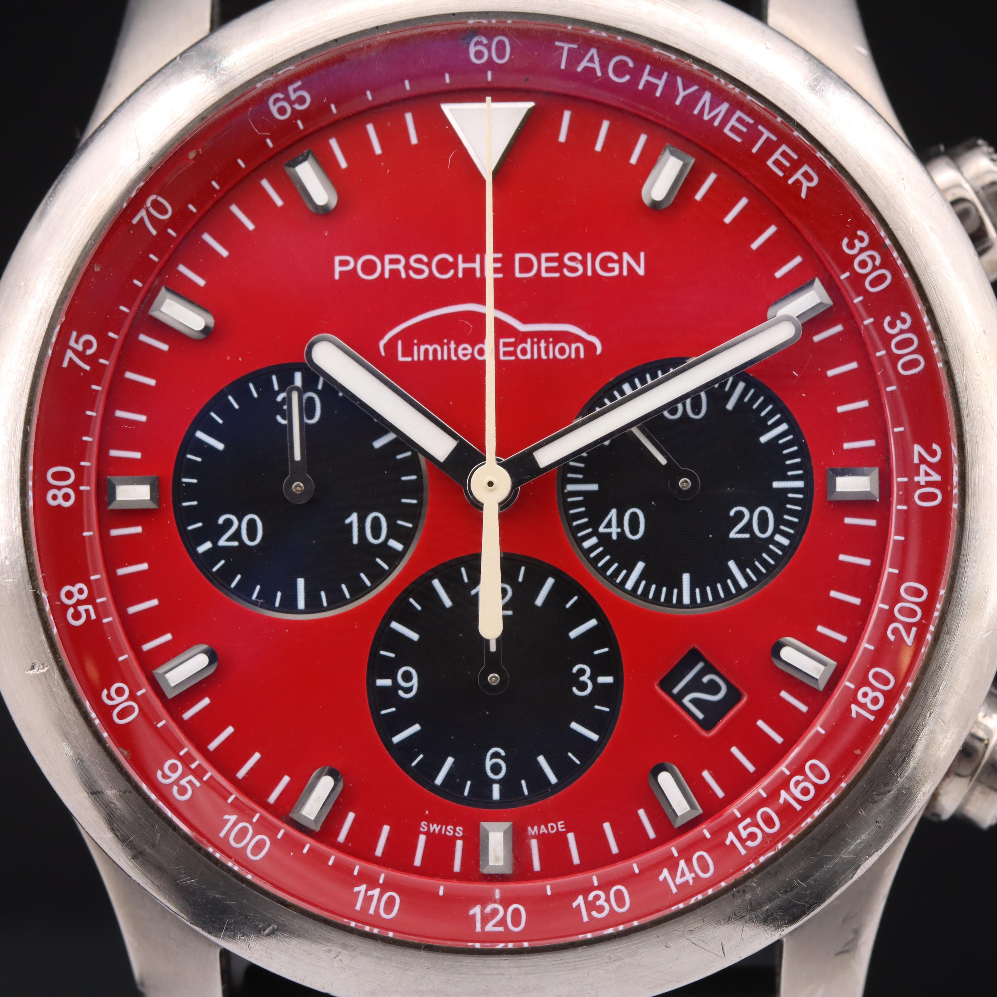 Porsche Design Titanium Chronograph Red Limited Automatic Watch