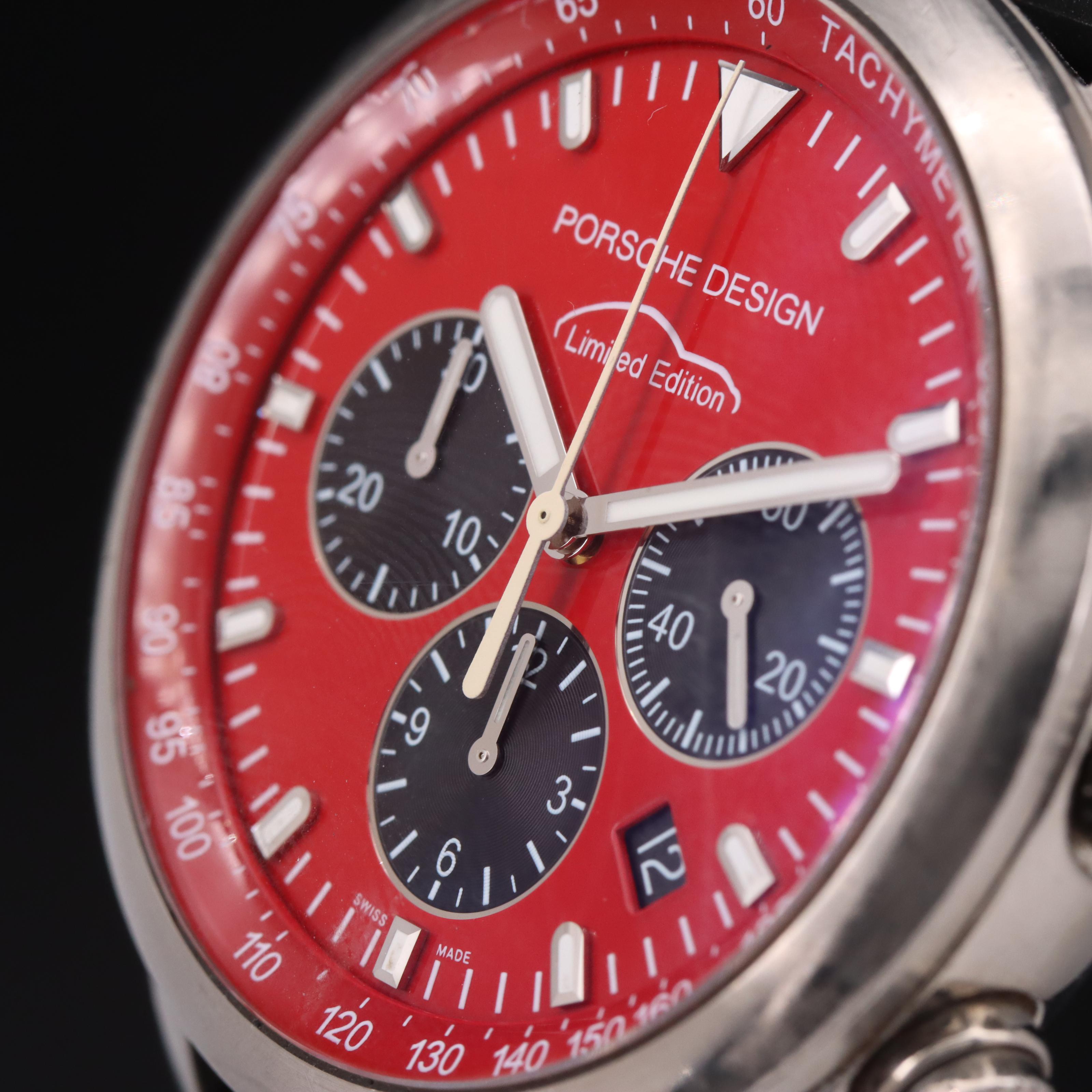 Porsche Design Titanium Chronograph Red Limited Automatic Watch