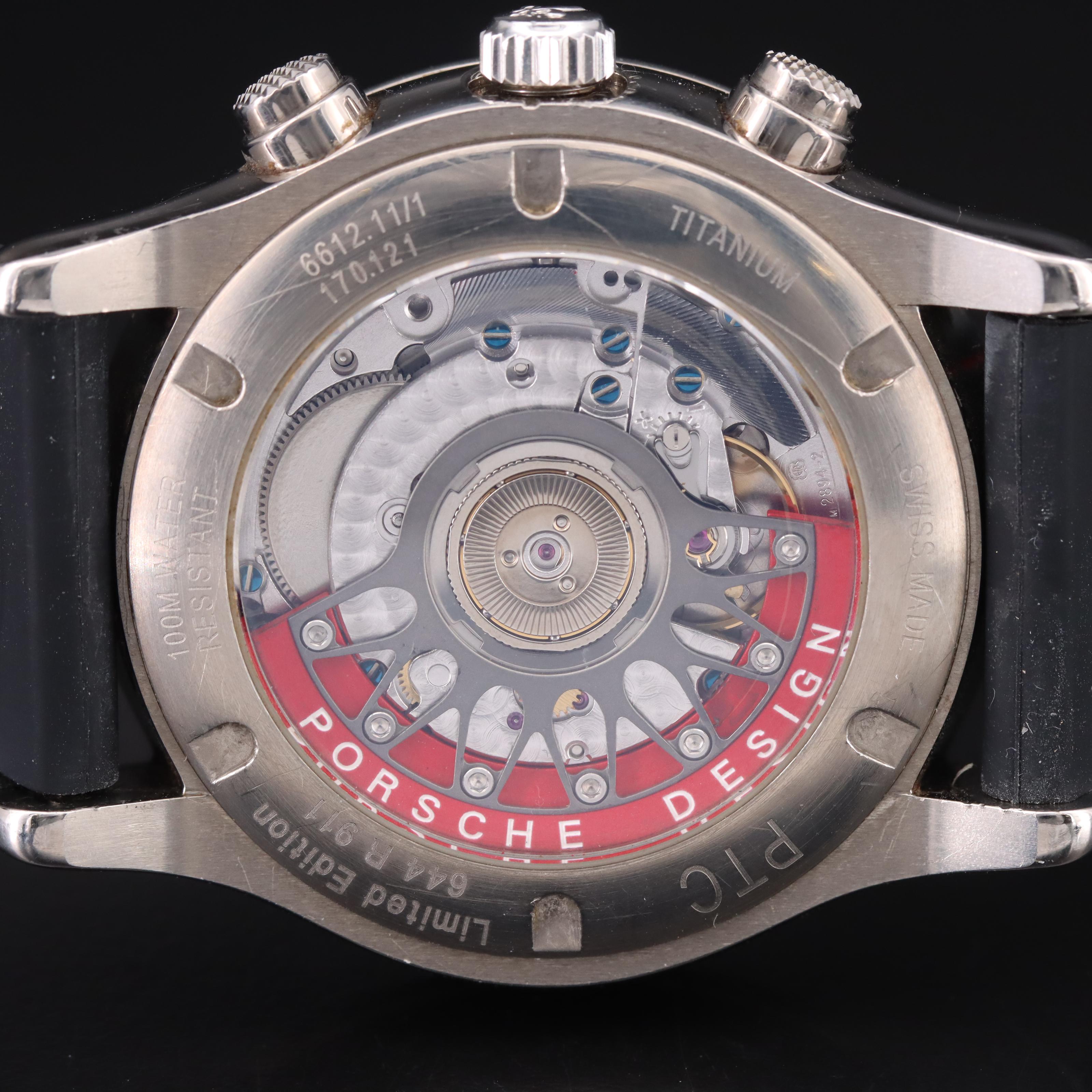 Porsche Design Titanium Chronograph Red Limited Automatic Watch