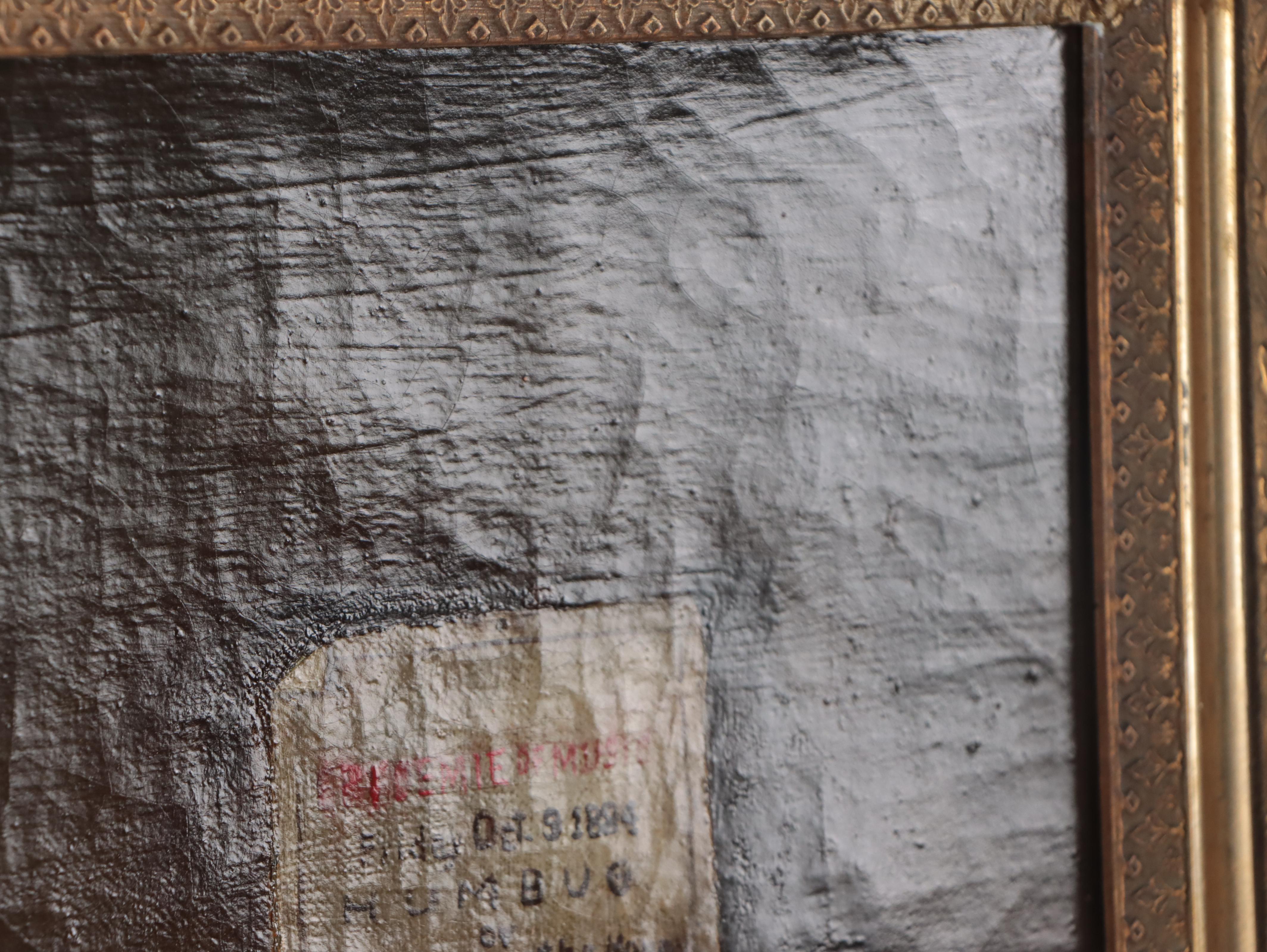 Oil Painting of Man Stringing a Cello, Mid-19th century