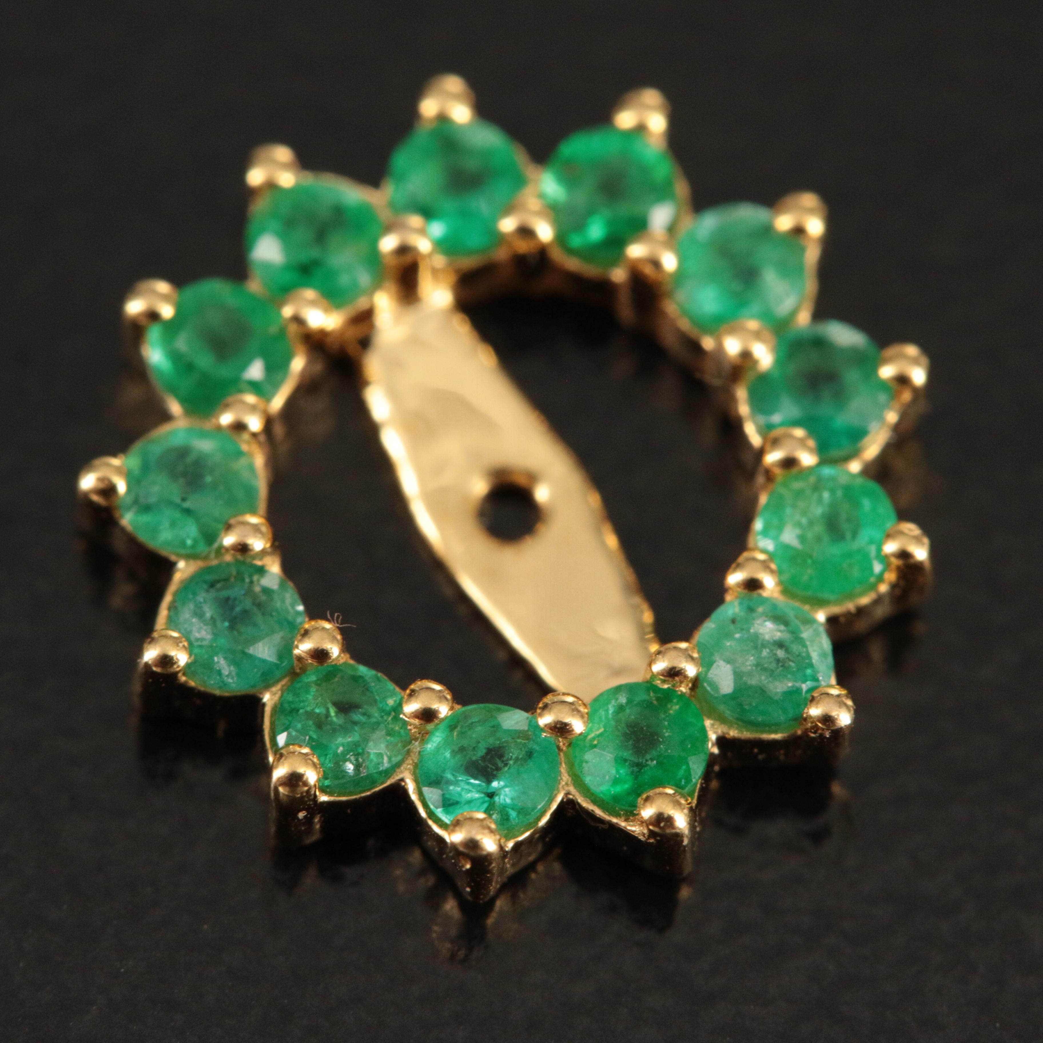 14K Emerald Earring Jackets