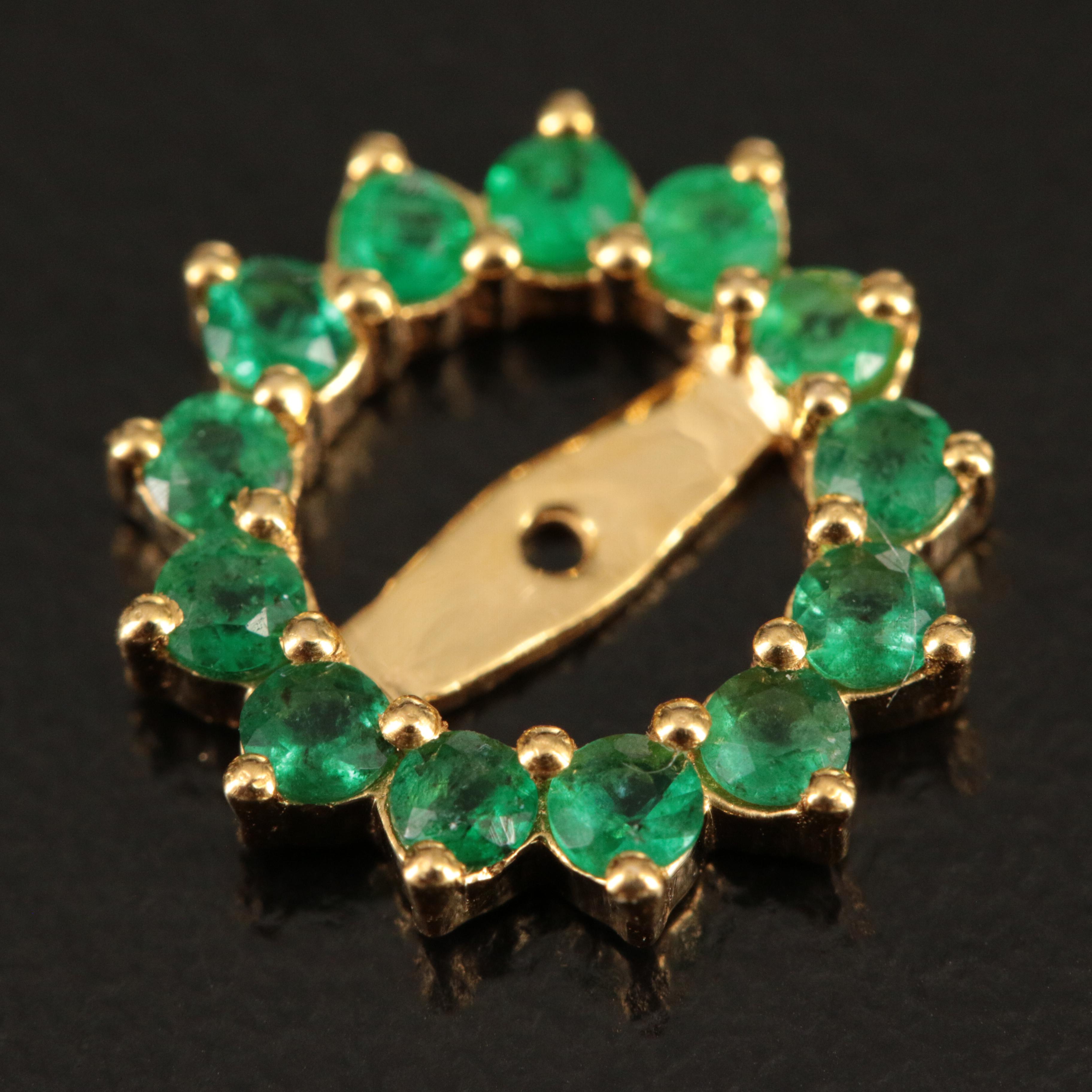 14K Emerald Earring Jackets