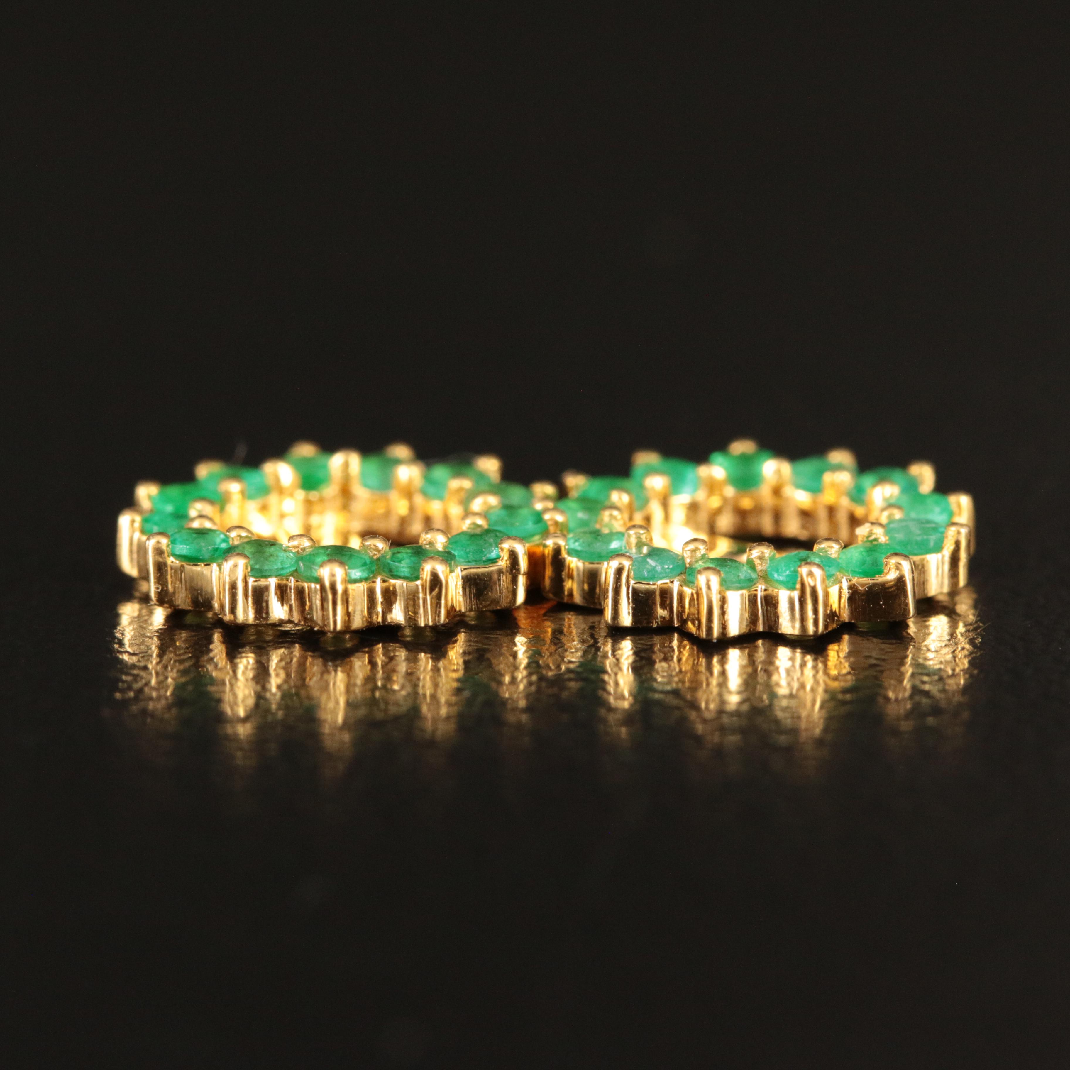 14K Emerald Earring Jackets