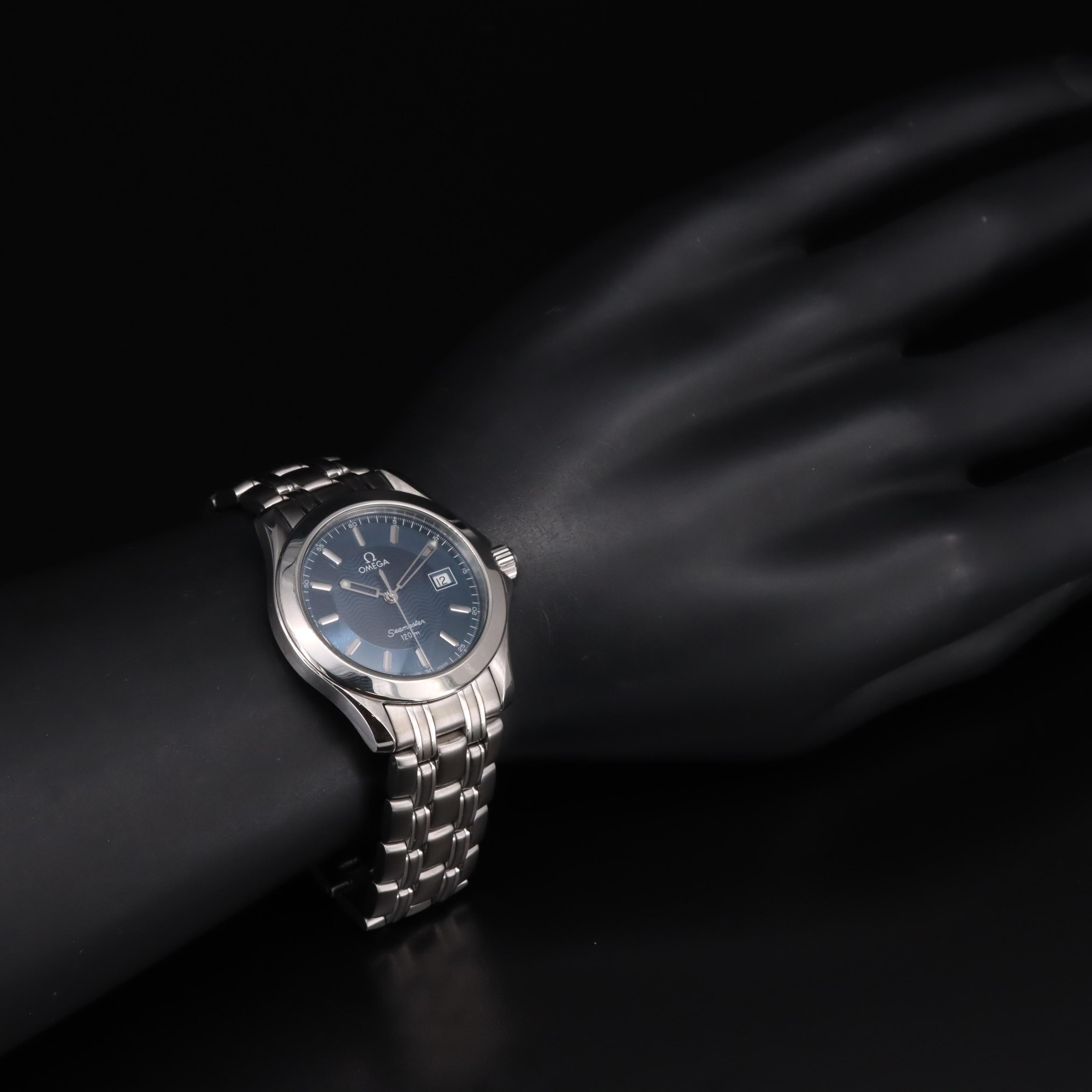 Omega Seamaster 120 Quartz 36mm Blue Steel Watch