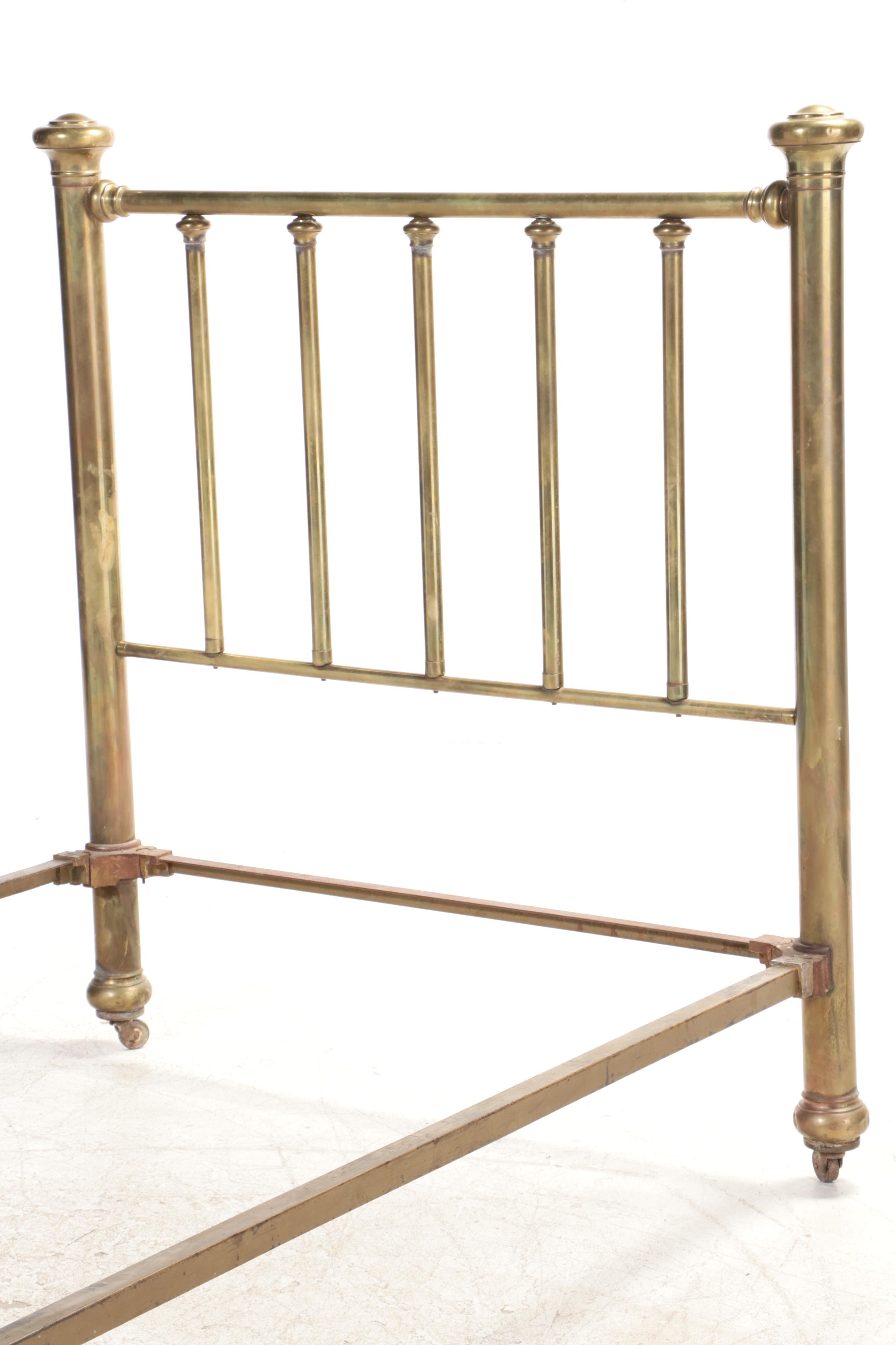 Victorian Brass Bed, Early 20th Century