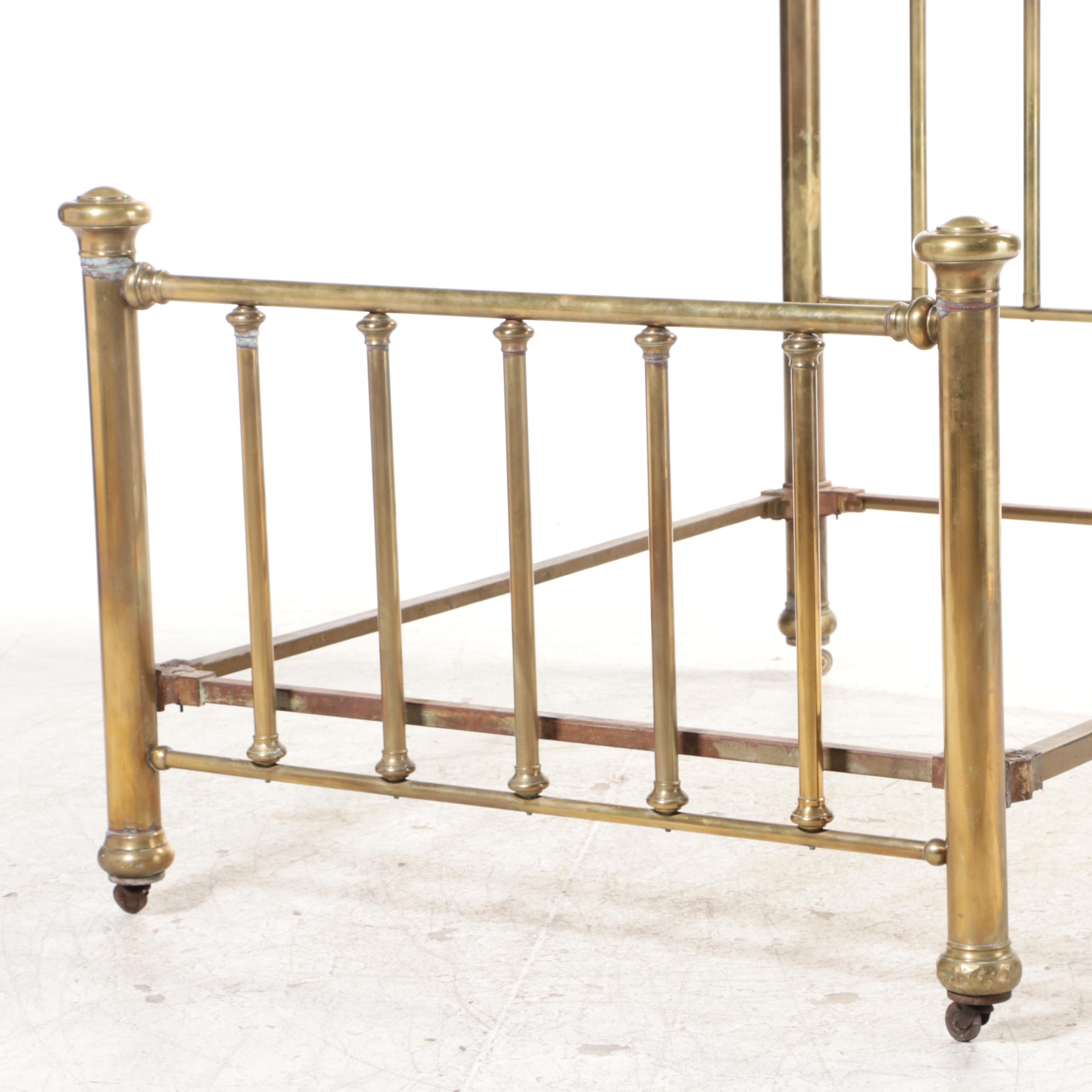 Victorian Brass Bed, Early 20th Century