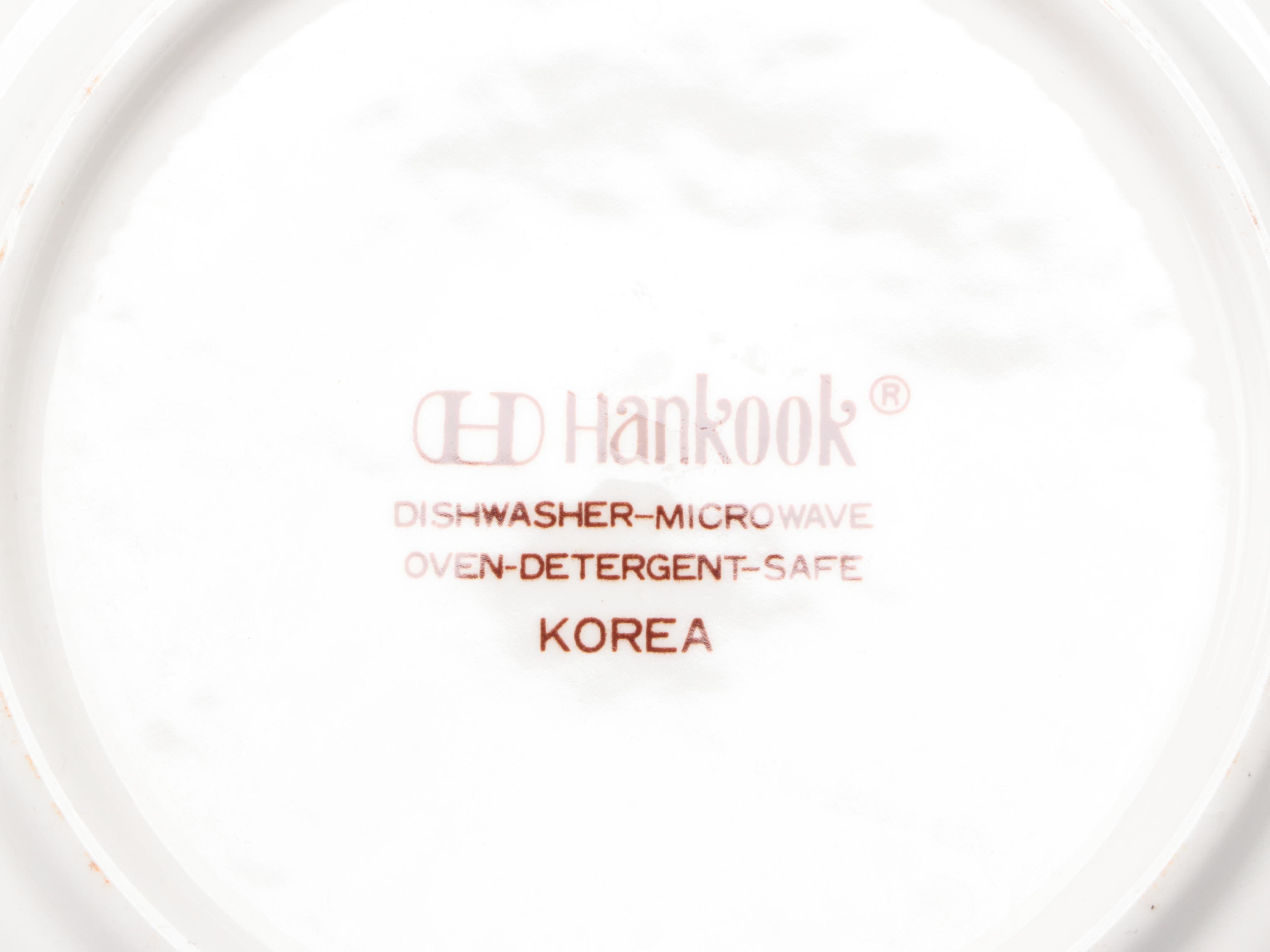 German Blue and White Cookware with Teapot, Bowls and Old Fashioned Glasses