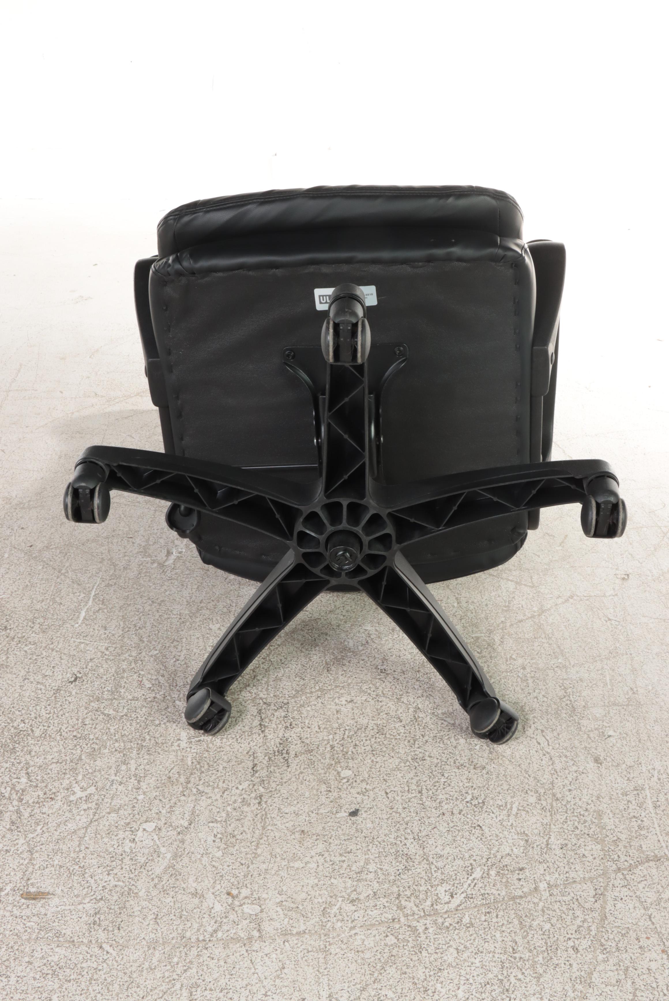 Cherry Double Pedestal Desk with ULINE Executive Task Chair