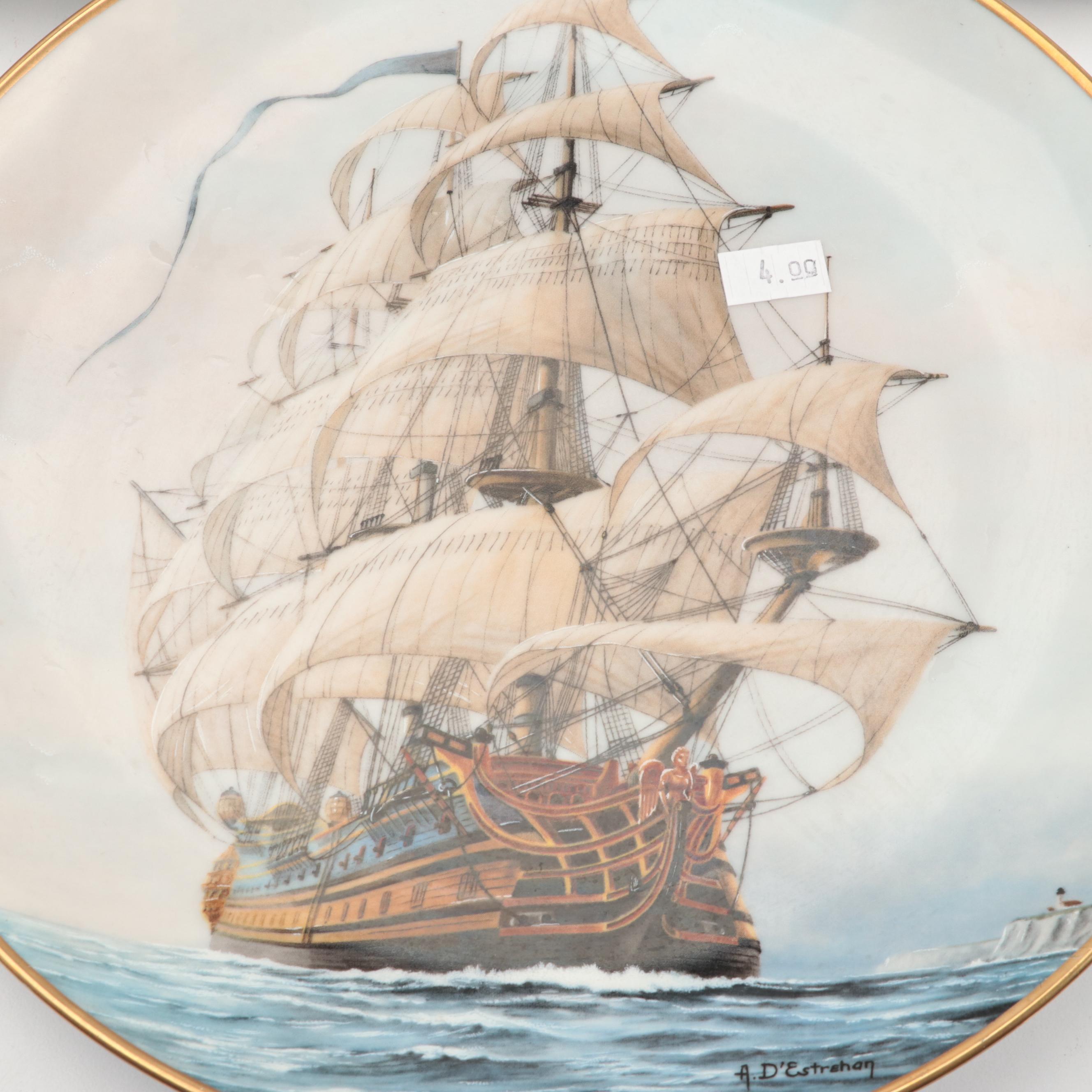 Royal Cornwall "The Palatine" with Other Ship Collector Plates