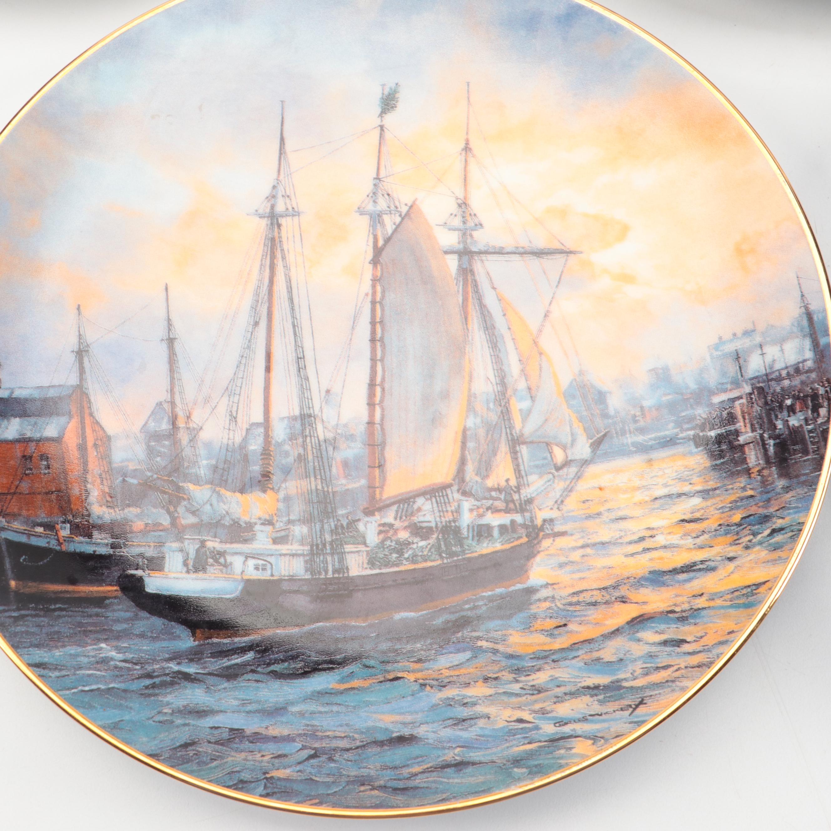 Royal Cornwall "The Palatine" with Other Ship Collector Plates