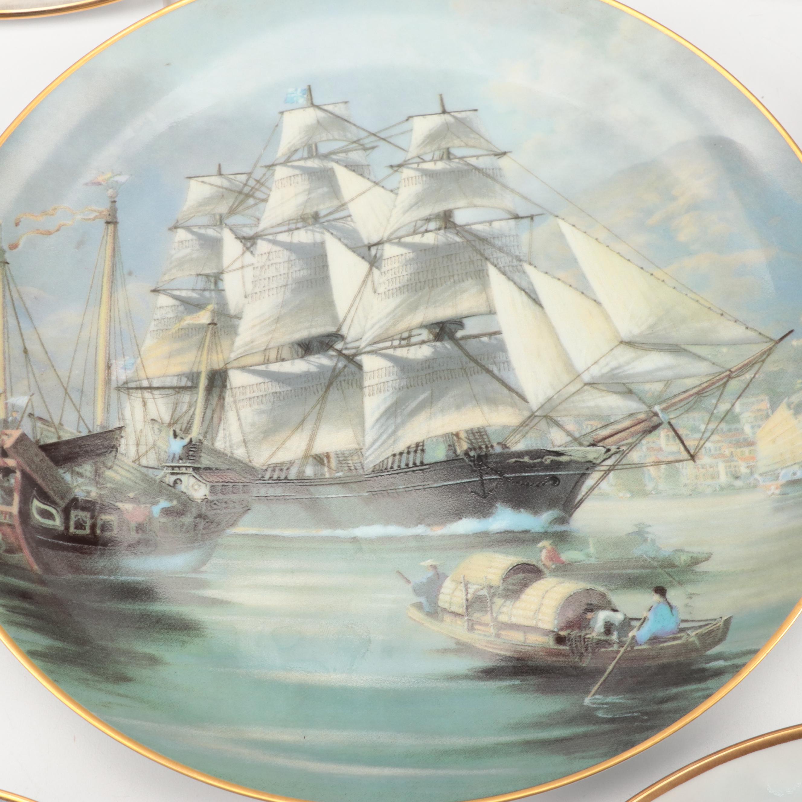 Royal Cornwall "The Palatine" with Other Ship Collector Plates