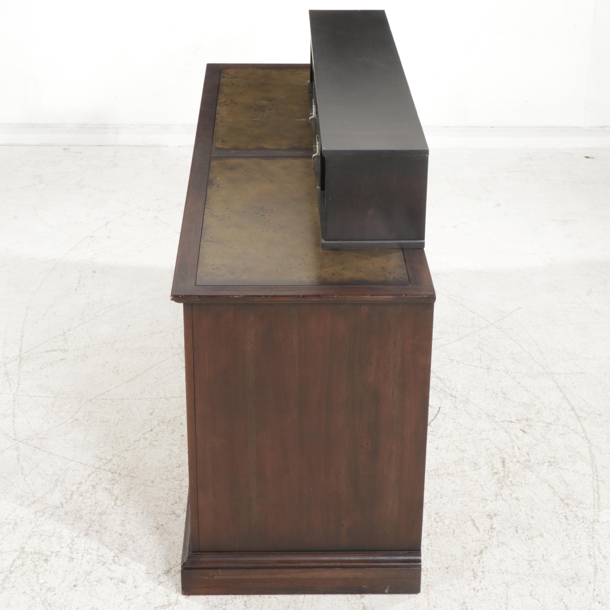 Contemporary Printer's Chest Style Credenza
