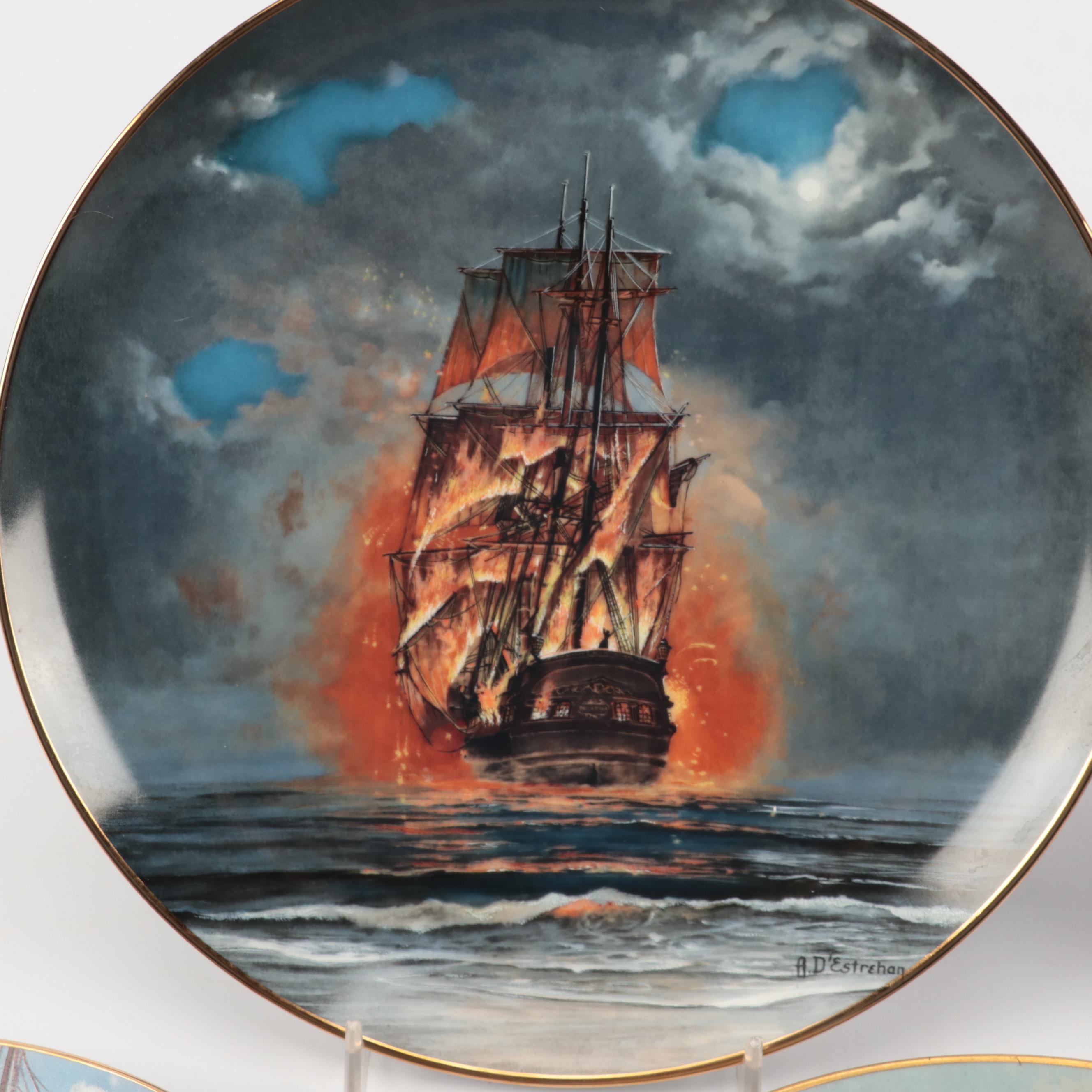 Royal Cornwall "The Palatine" with Other Ship Collector Plates