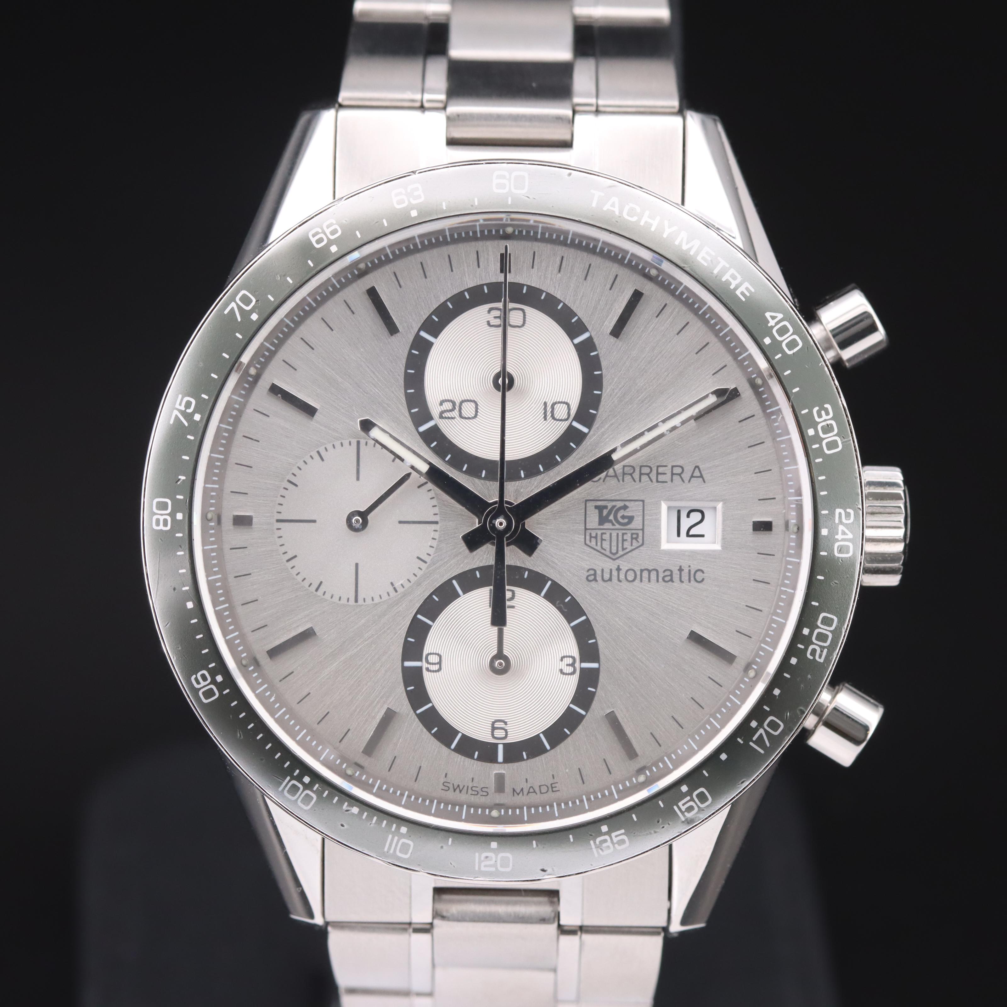 TAG Heuer Carrera Stainless Steel Automatic Chronograph Date Watch