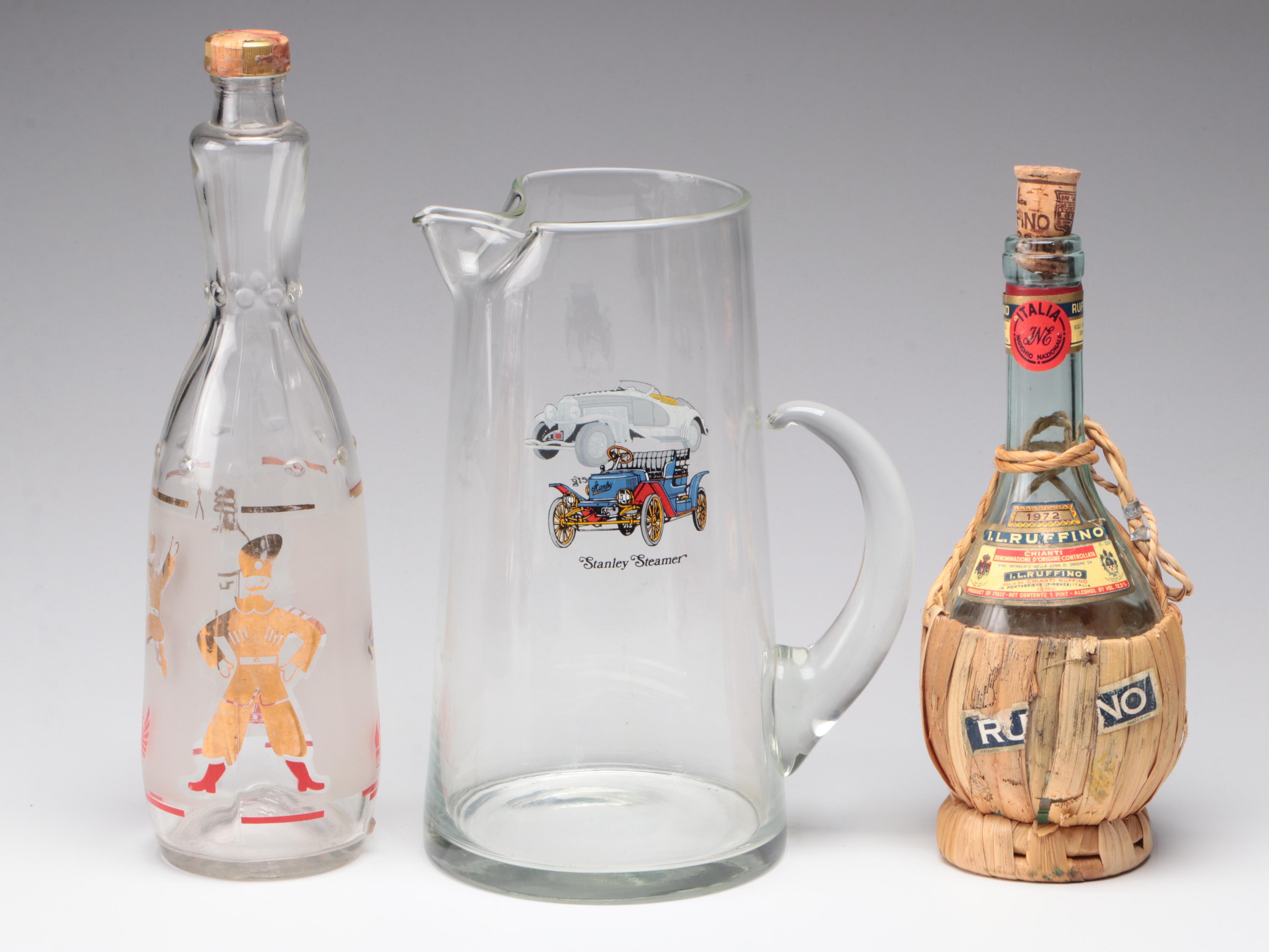 Peggy's Creations Ceramic Lidded Candy Dish with Glass Pitcher, More