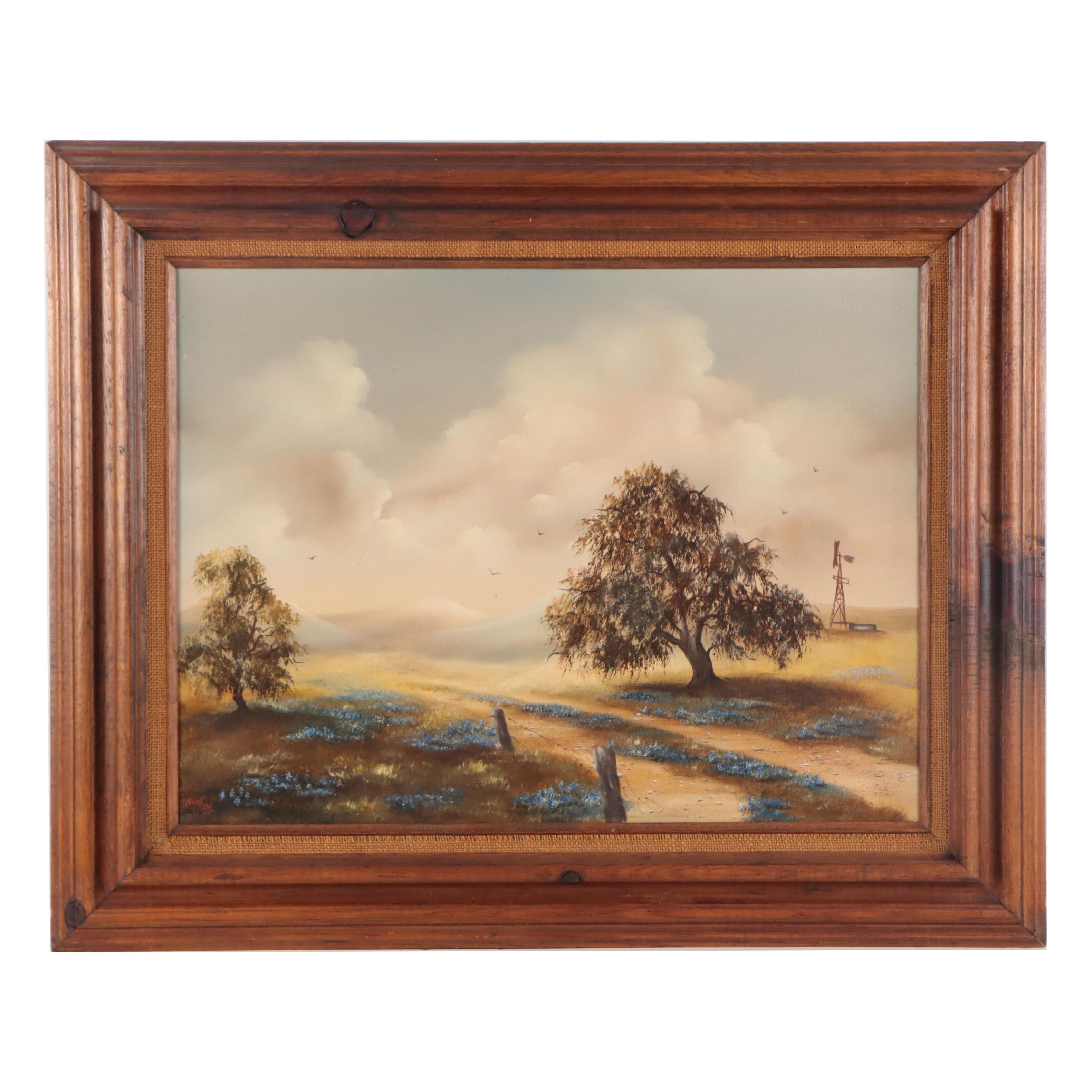 Fran Rogers Oil Painting of Sweeping Landscape