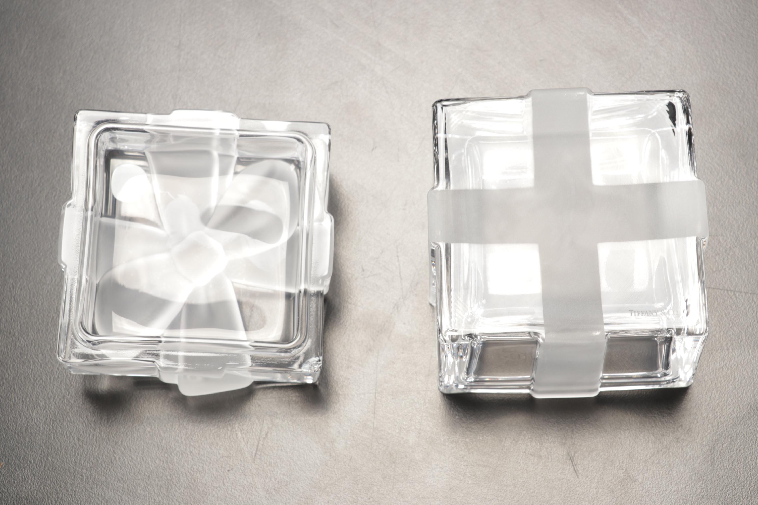 Tiffany & Co. Crystal Present Trinket Box