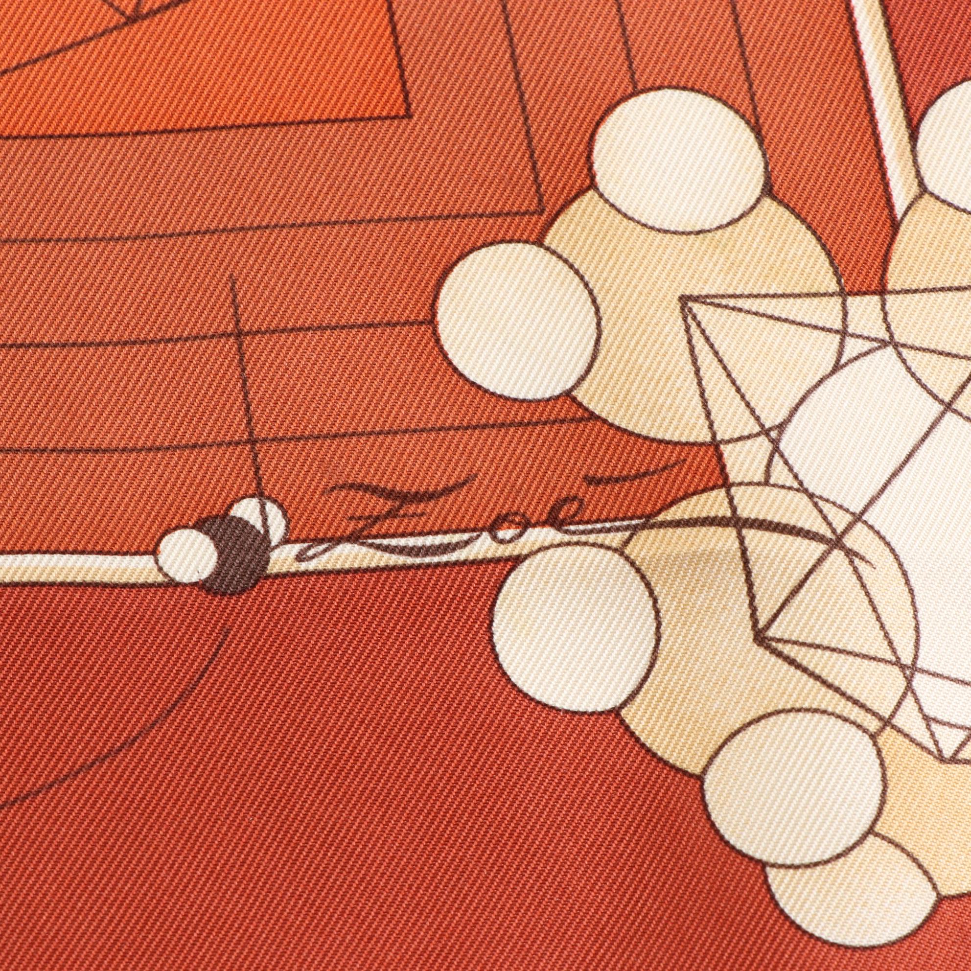 Hermès "La Musique des Sphères" Scarf 90 in Silk Twill