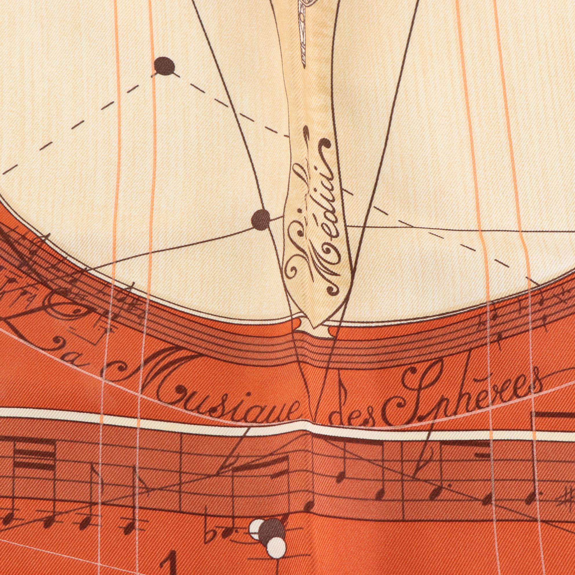 Hermès "La Musique des Sphères" Scarf 90 in Silk Twill