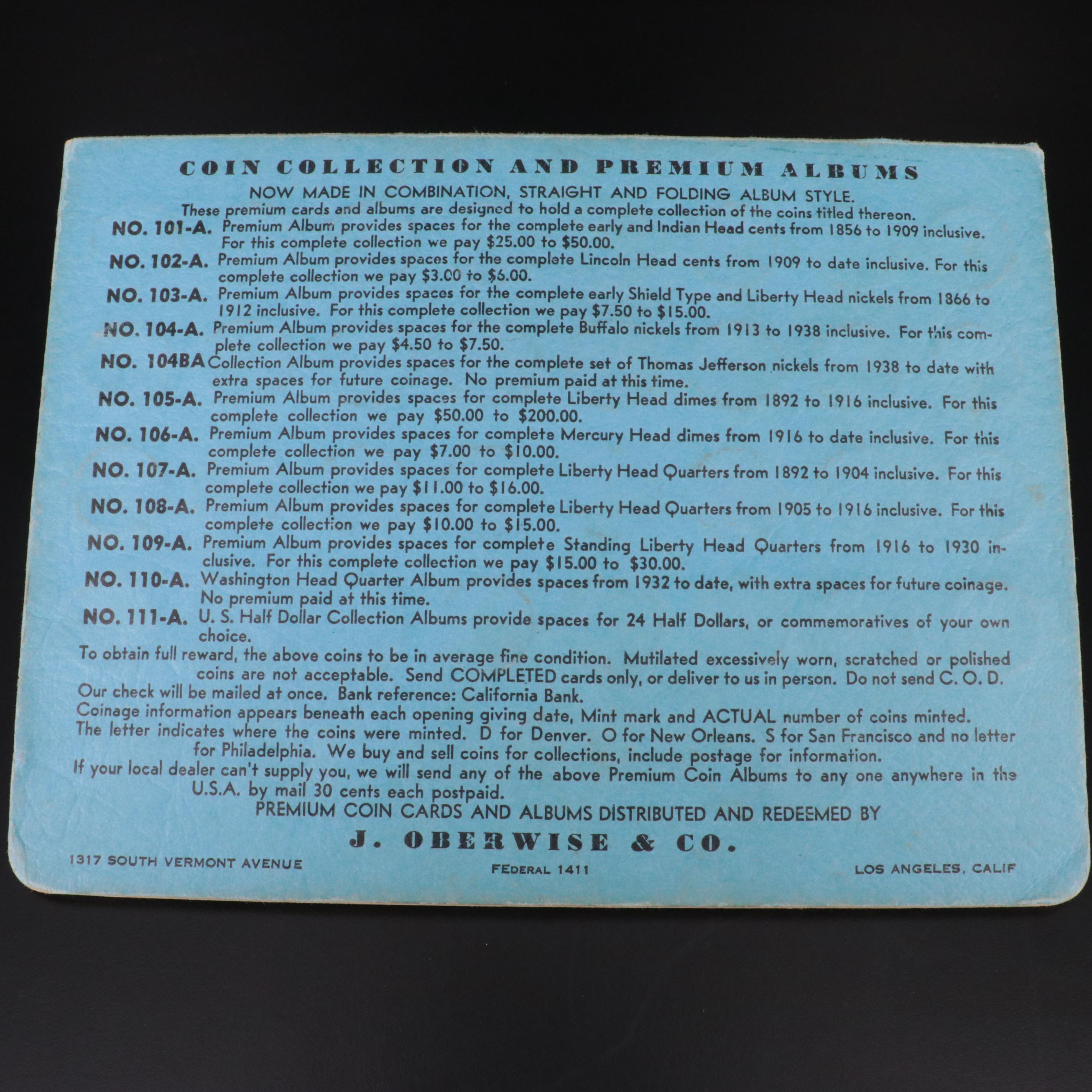 Complete Buffalo Nickel Set