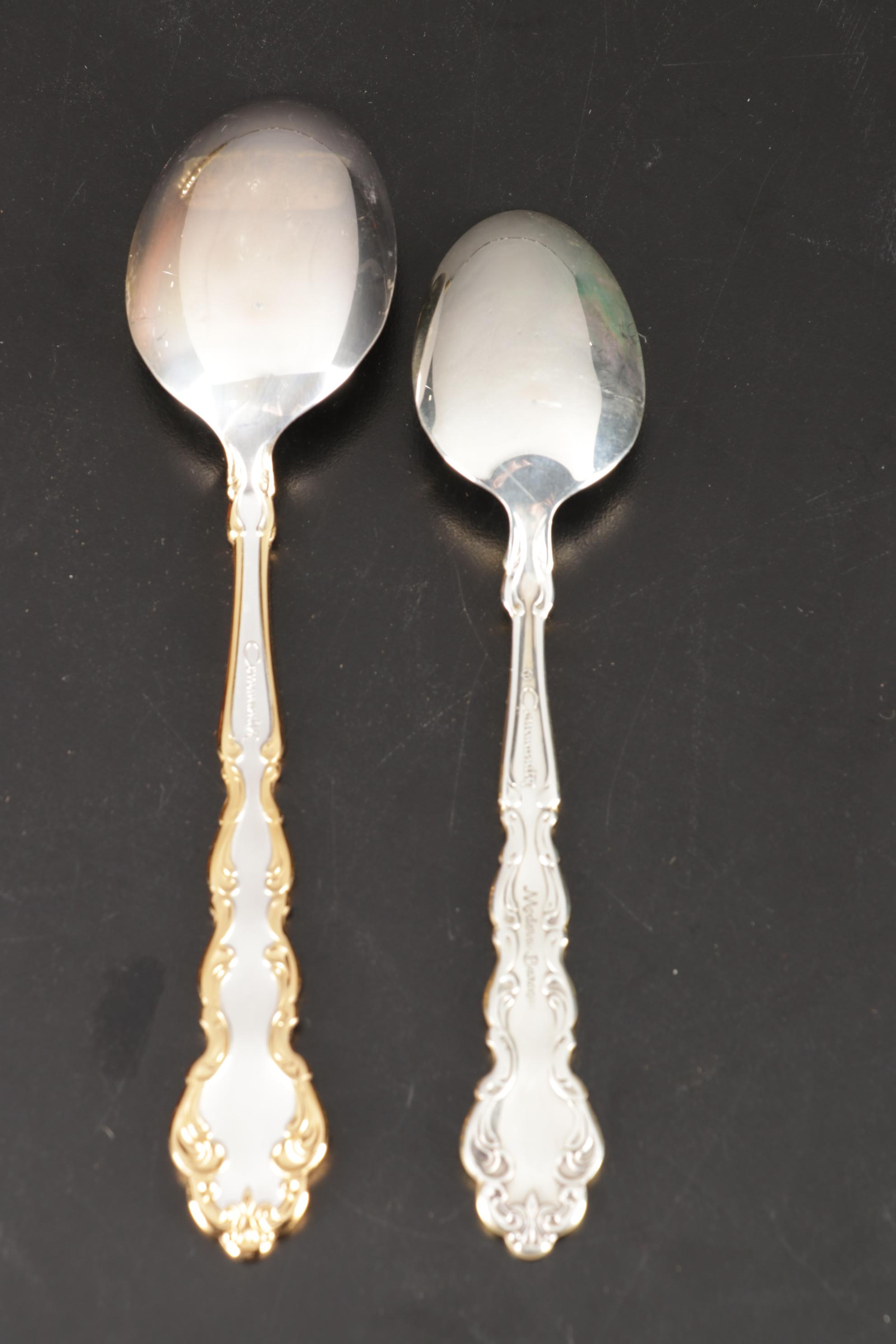 Community "Gold Accent Modern Baroque" Flatware Service with Chest
