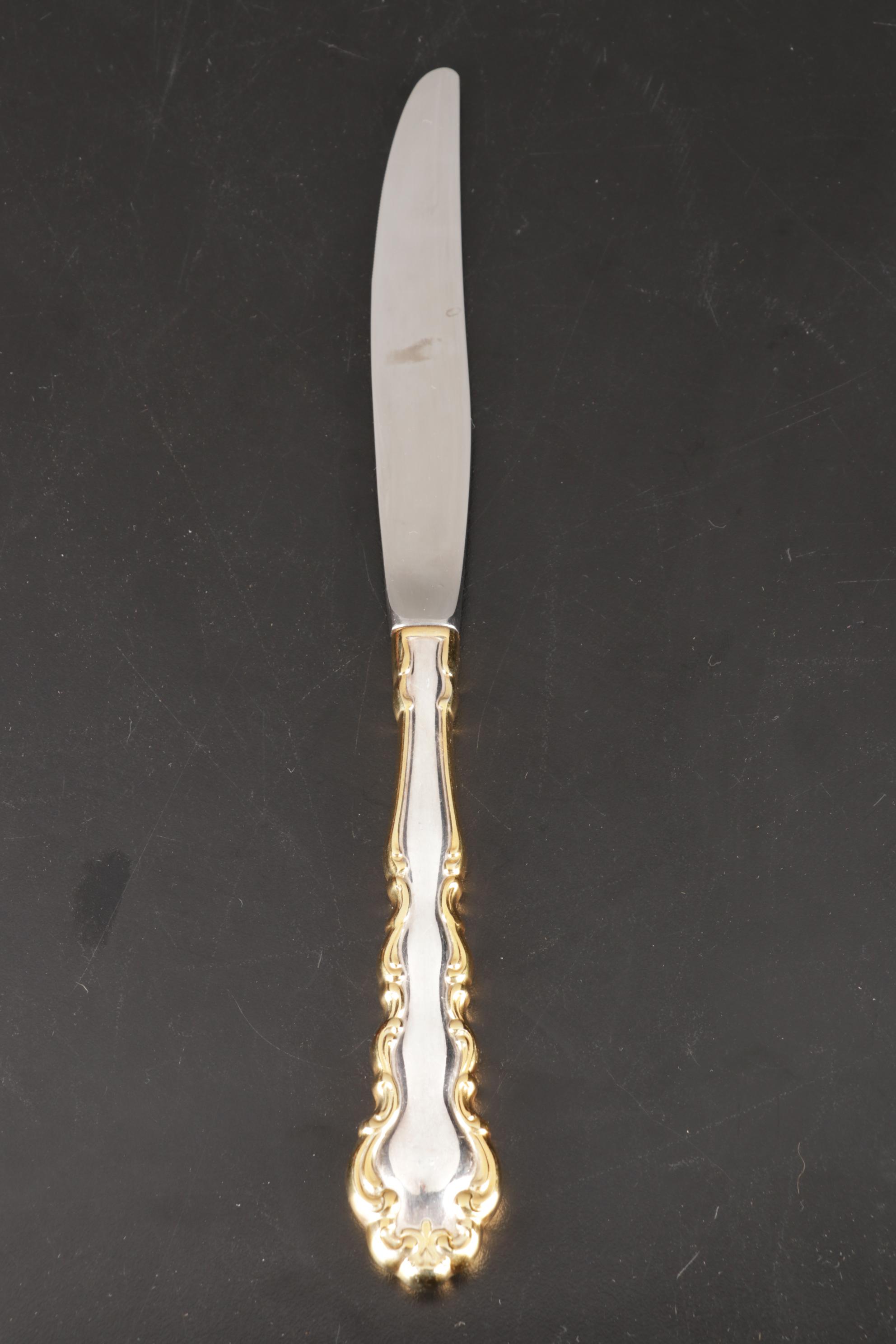 Community "Gold Accent Modern Baroque" Flatware Service with Chest