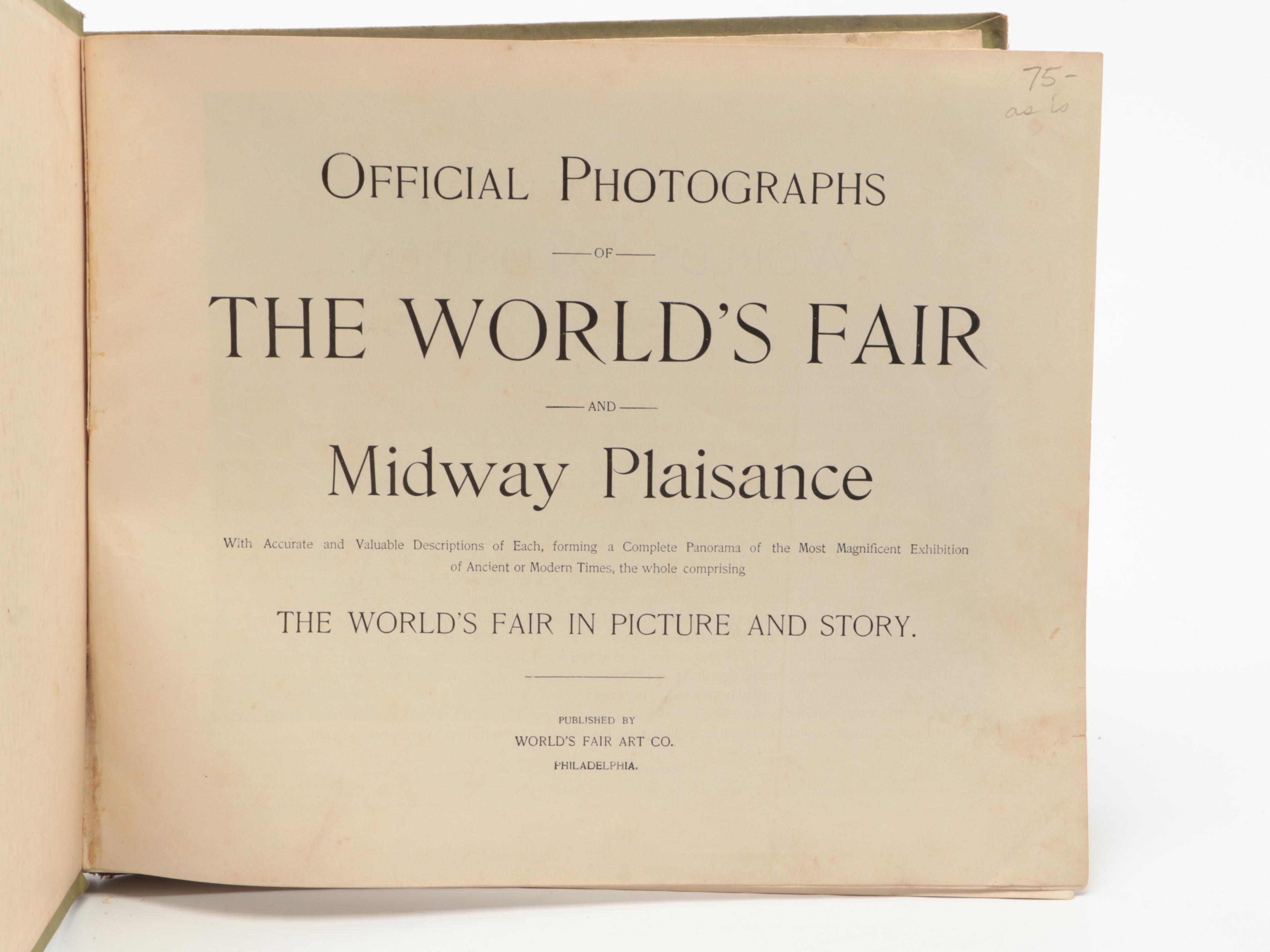 "Official Photographs of the World's Fair and Midway Plaisance" 1876