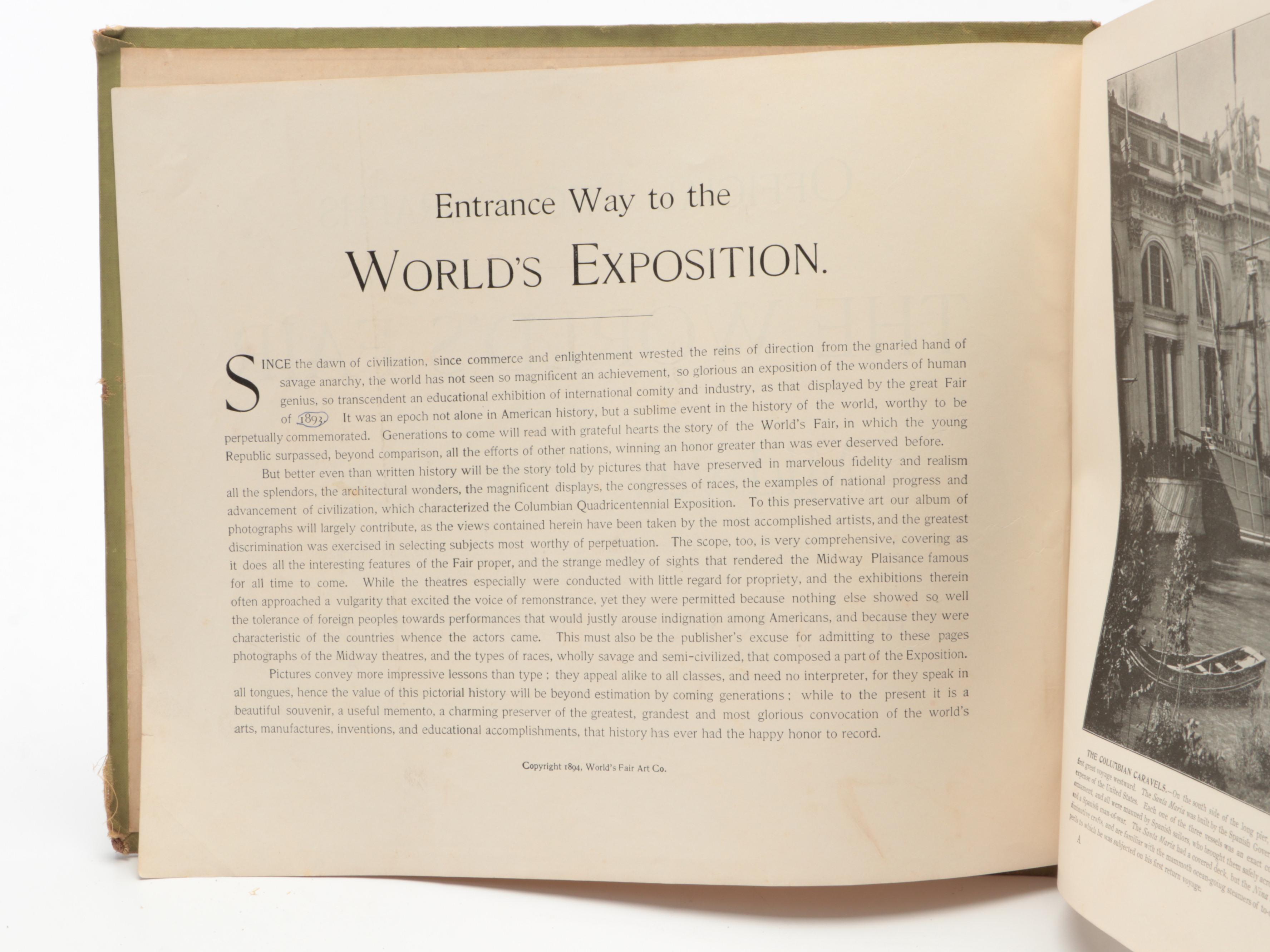 "Official Photographs of the World's Fair and Midway Plaisance" 1876