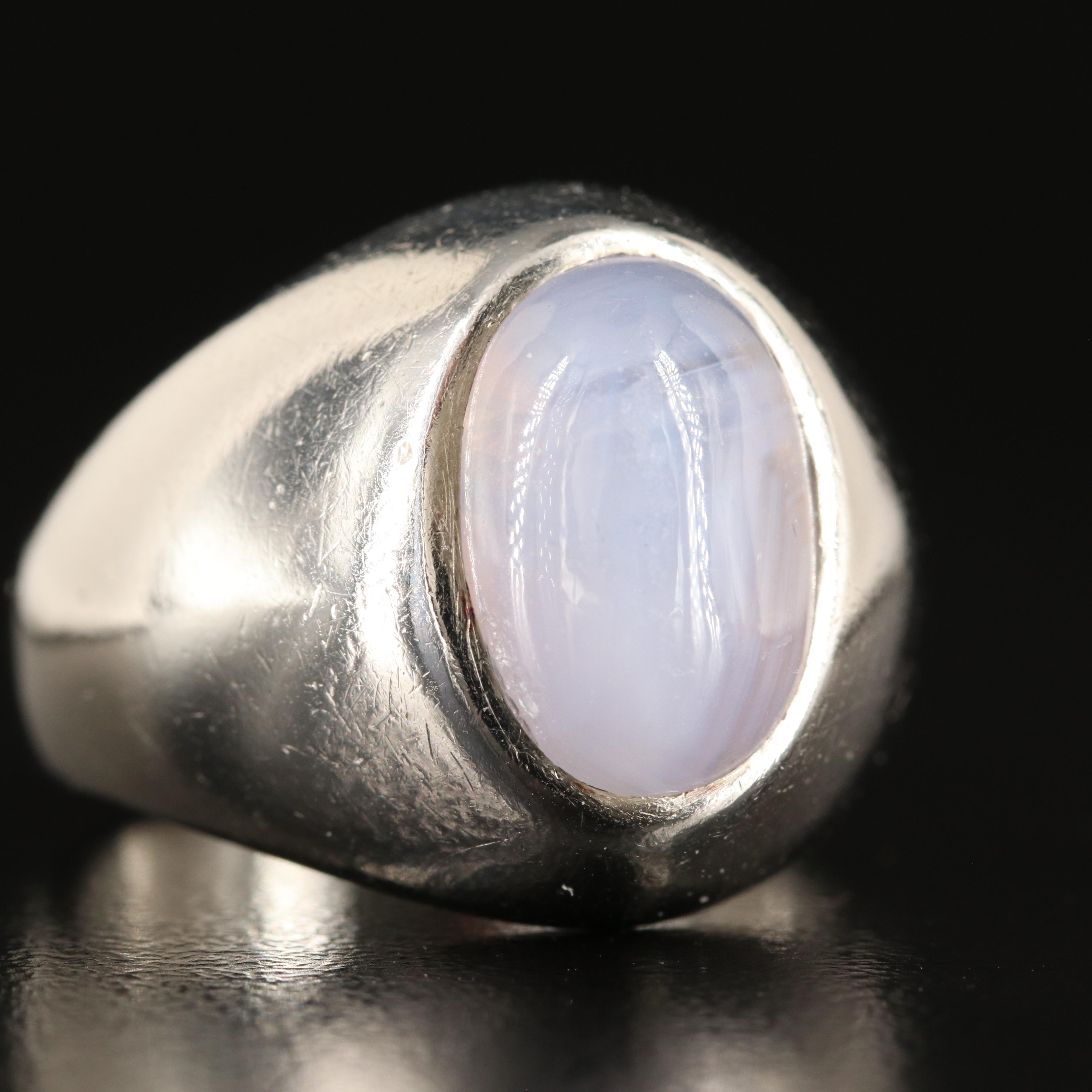 Platinum 8.01 CT Star Sapphire Ring