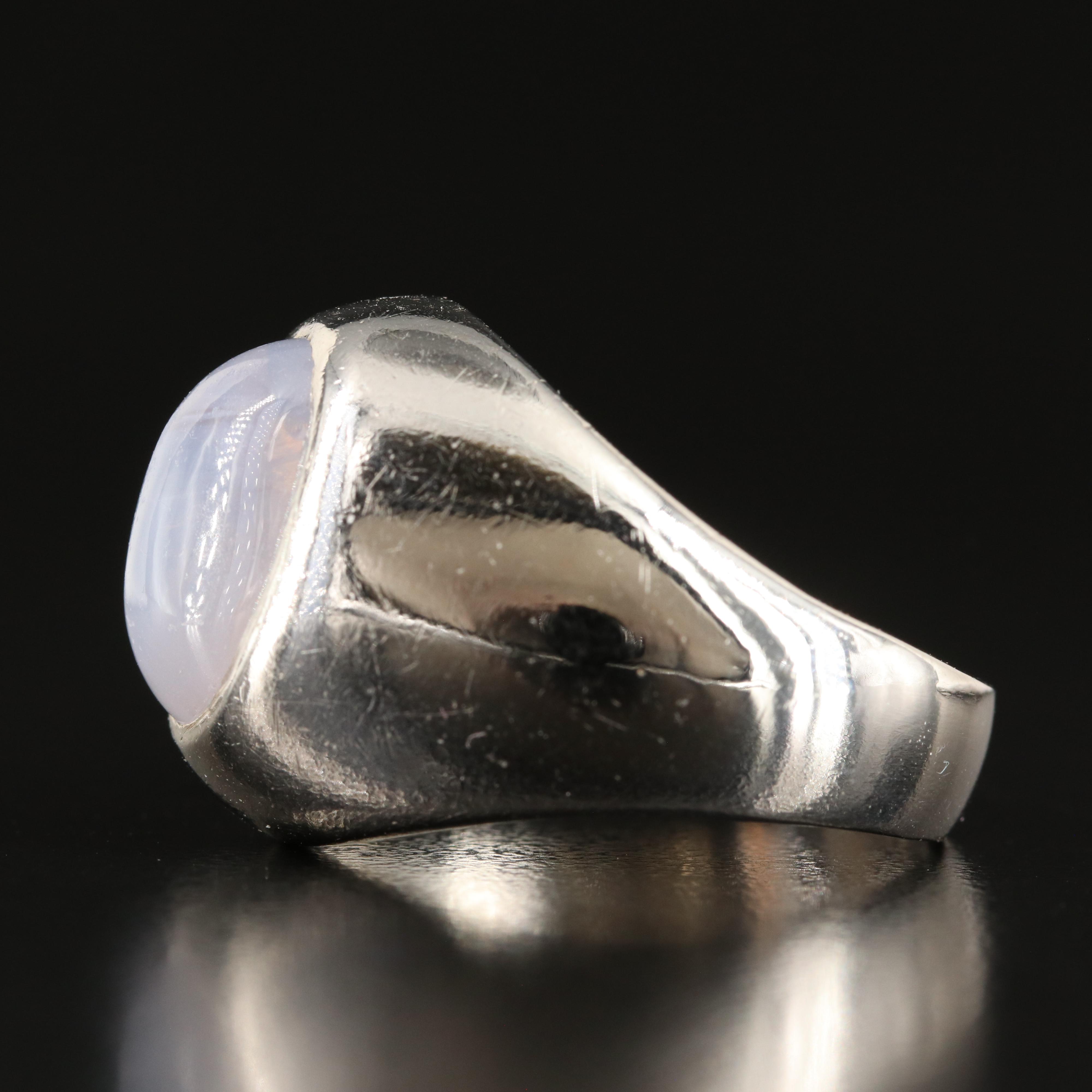 Platinum 8.01 CT Star Sapphire Ring