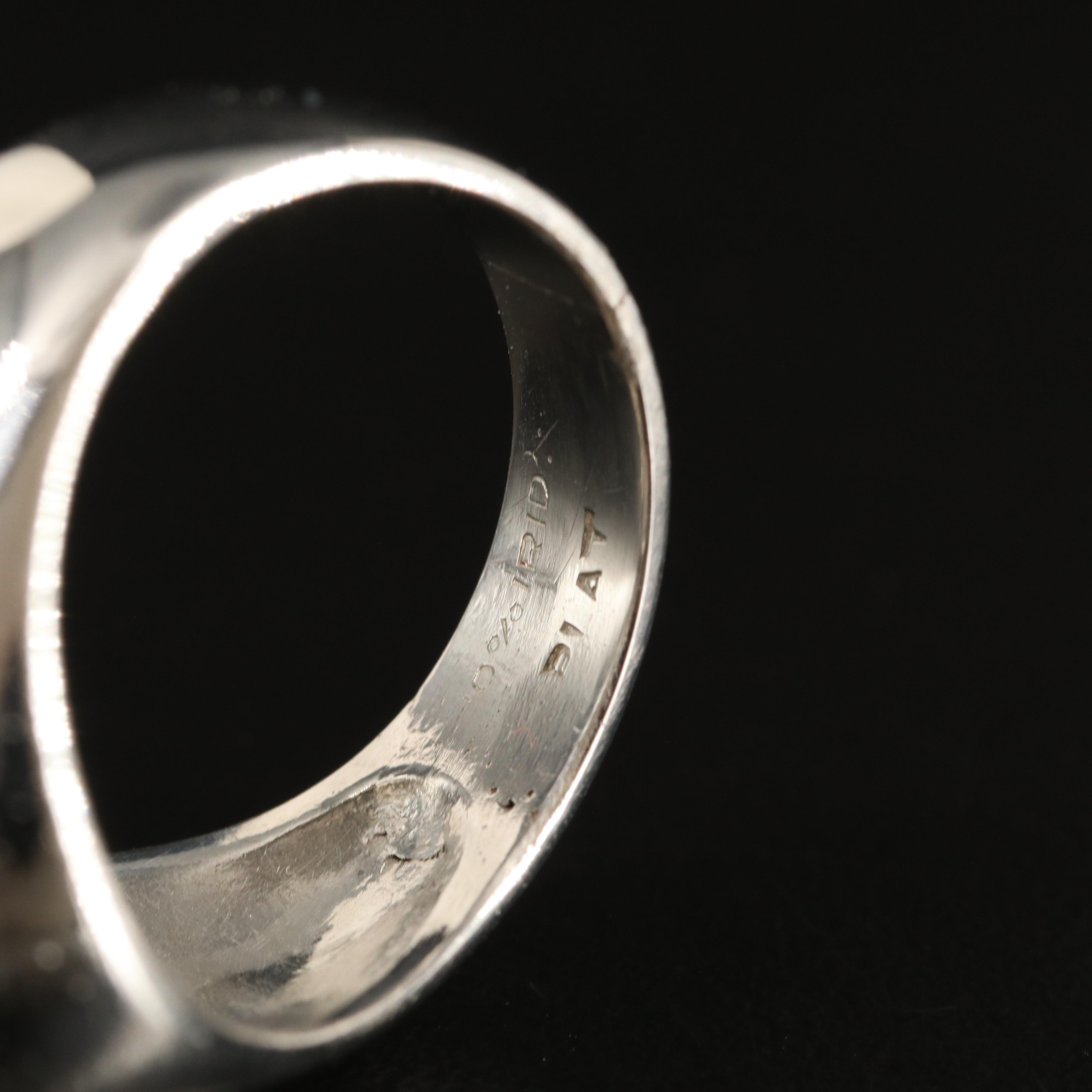 Platinum 8.01 CT Star Sapphire Ring