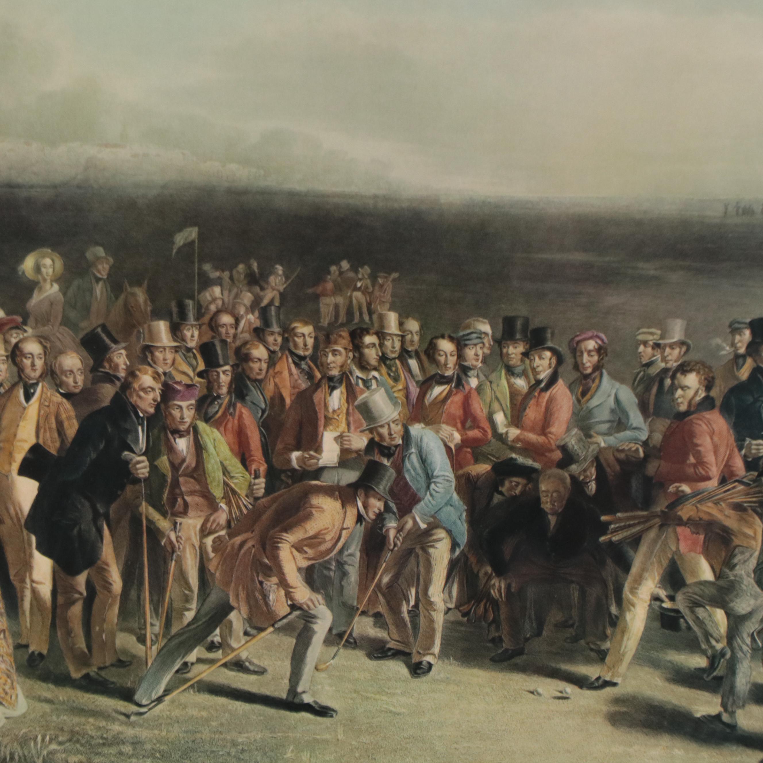 Offset Lithograph After Charles Lees "The Golfers"