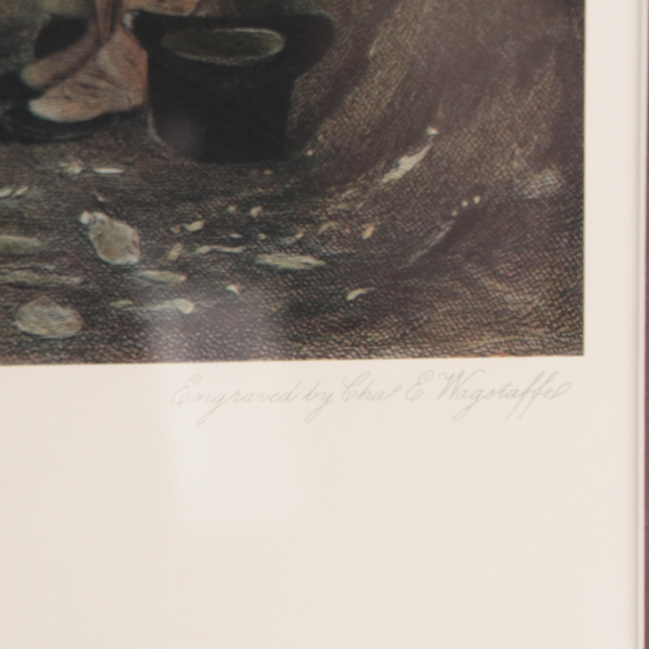 Offset Lithograph After Charles Lees "The Golfers"