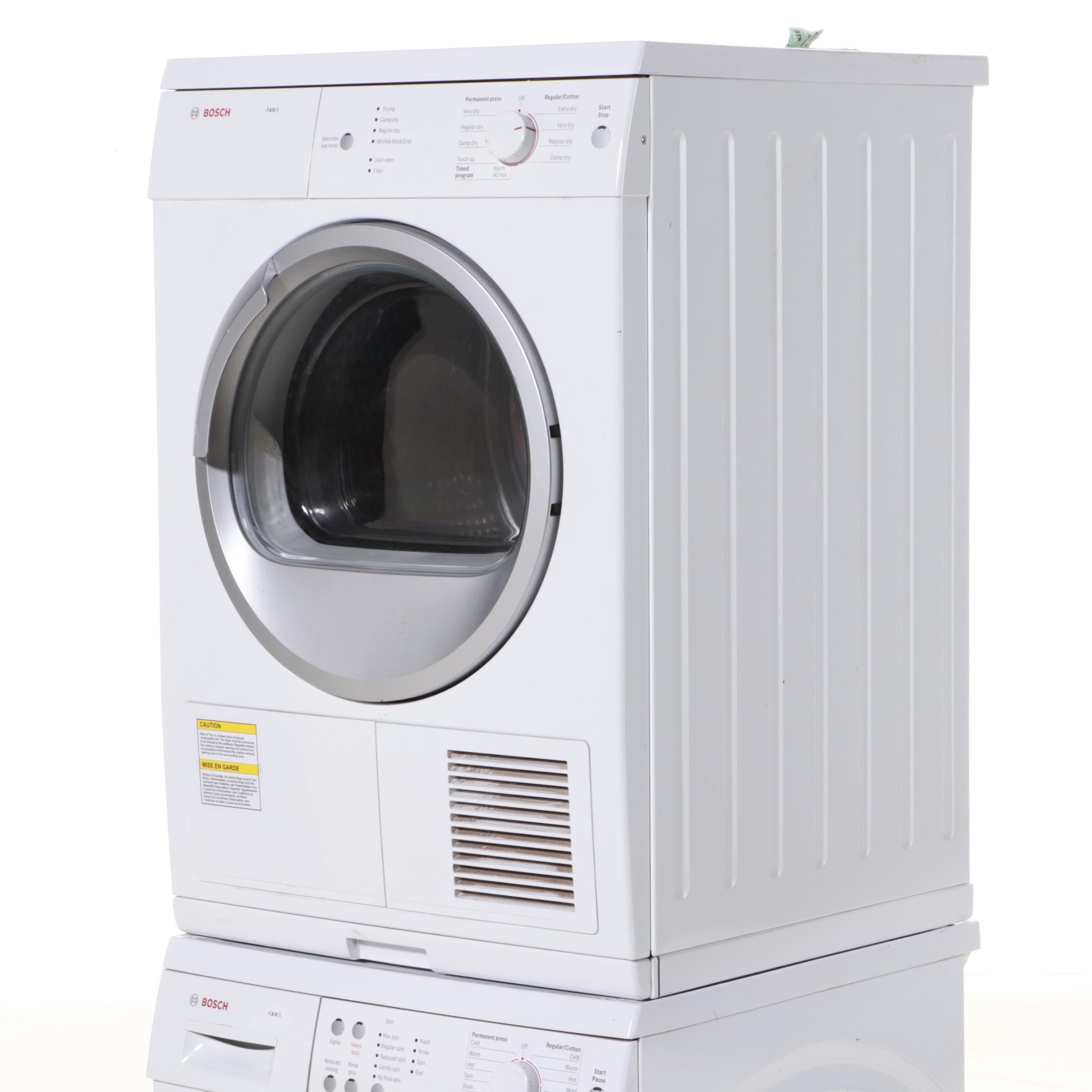 Bosch Axxis White Stacking Washer and Dryer