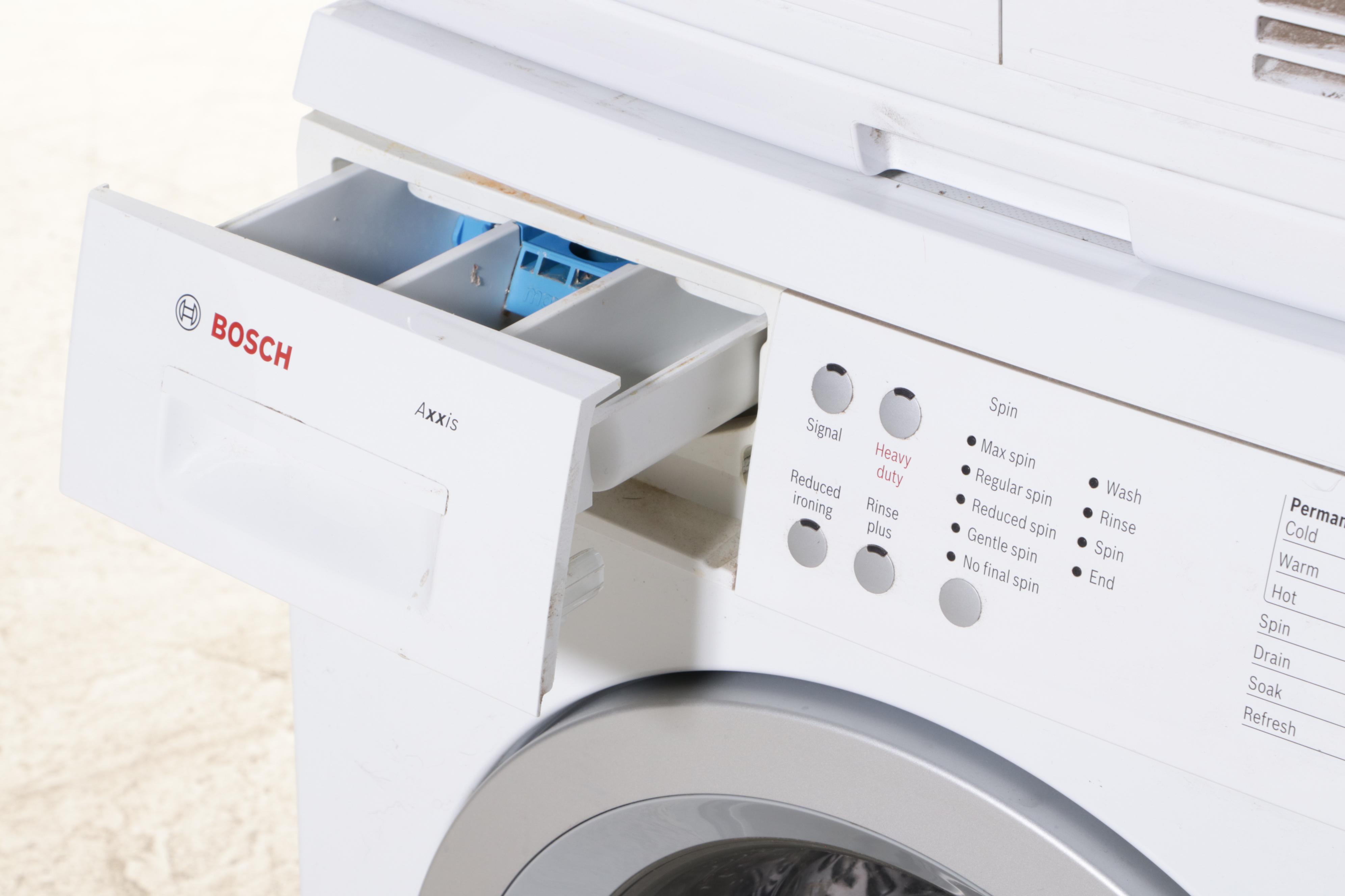 Bosch Axxis White Stacking Washer and Dryer