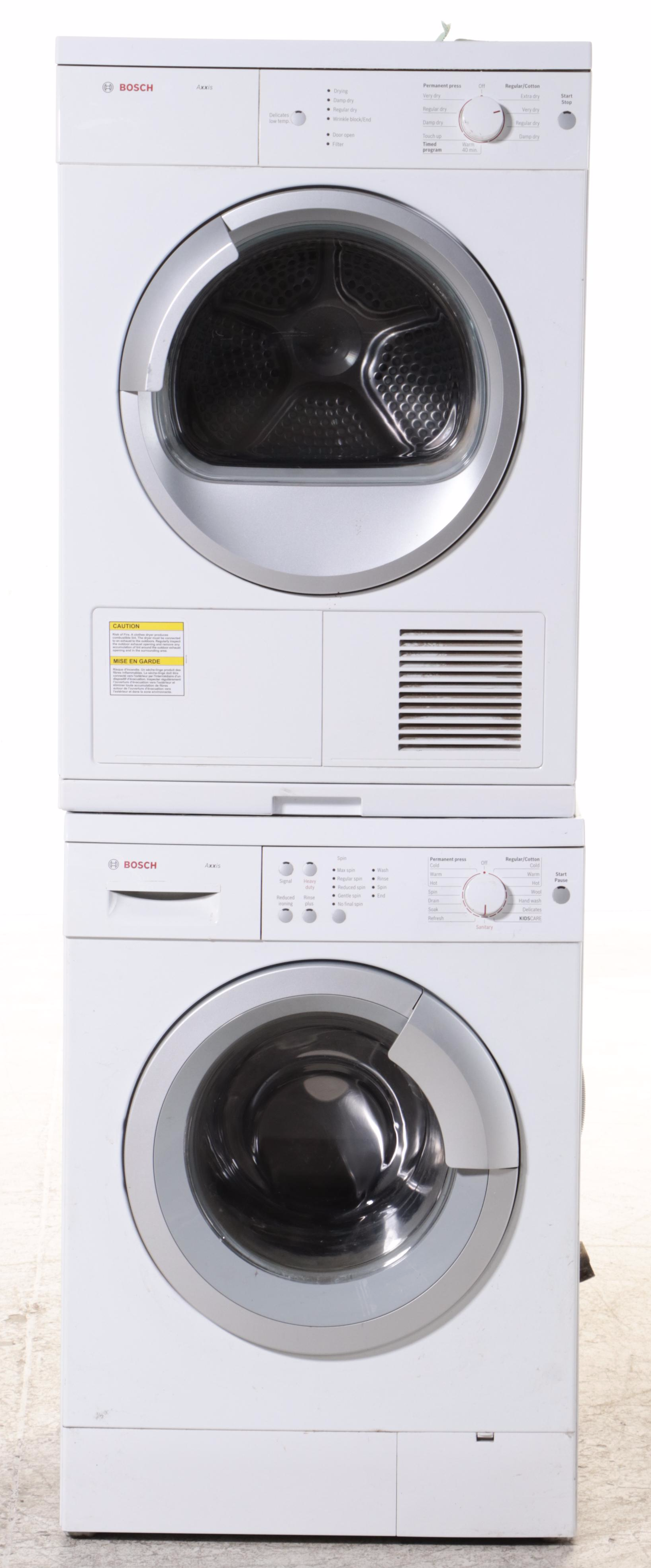 Bosch Axxis White Stacking Washer and Dryer