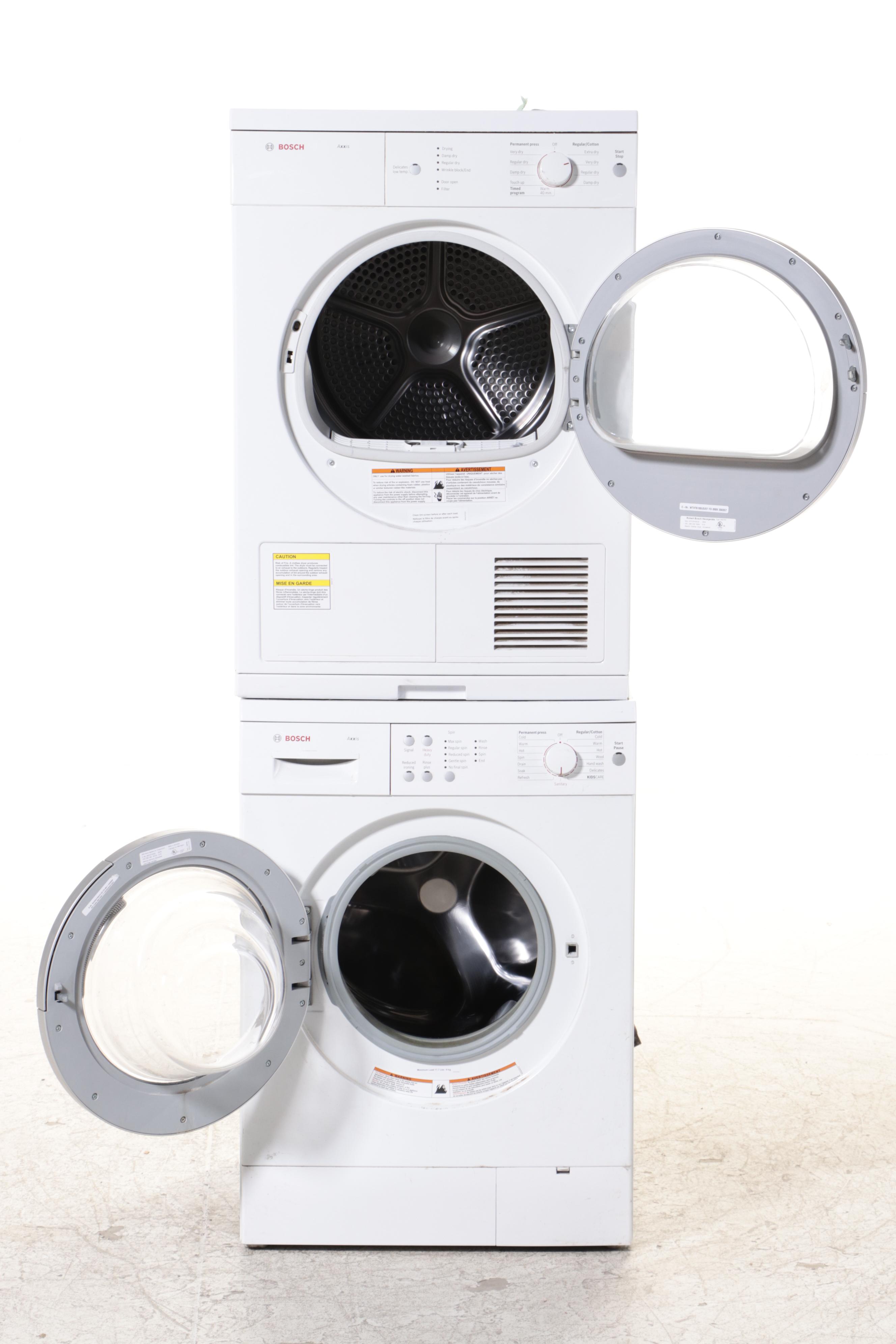 Bosch Axxis White Stacking Washer and Dryer