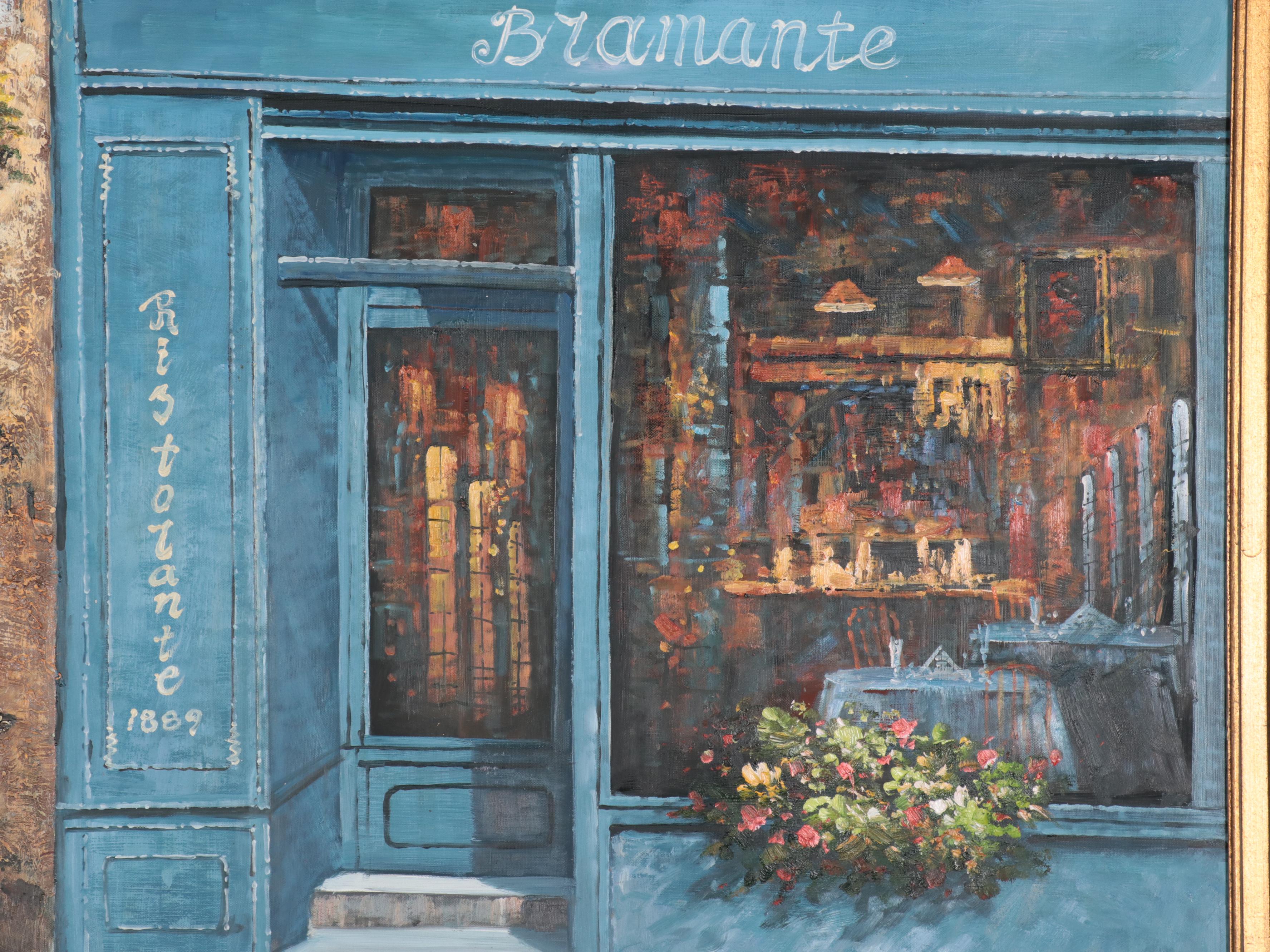 Oil Painting of Italian Street Scene