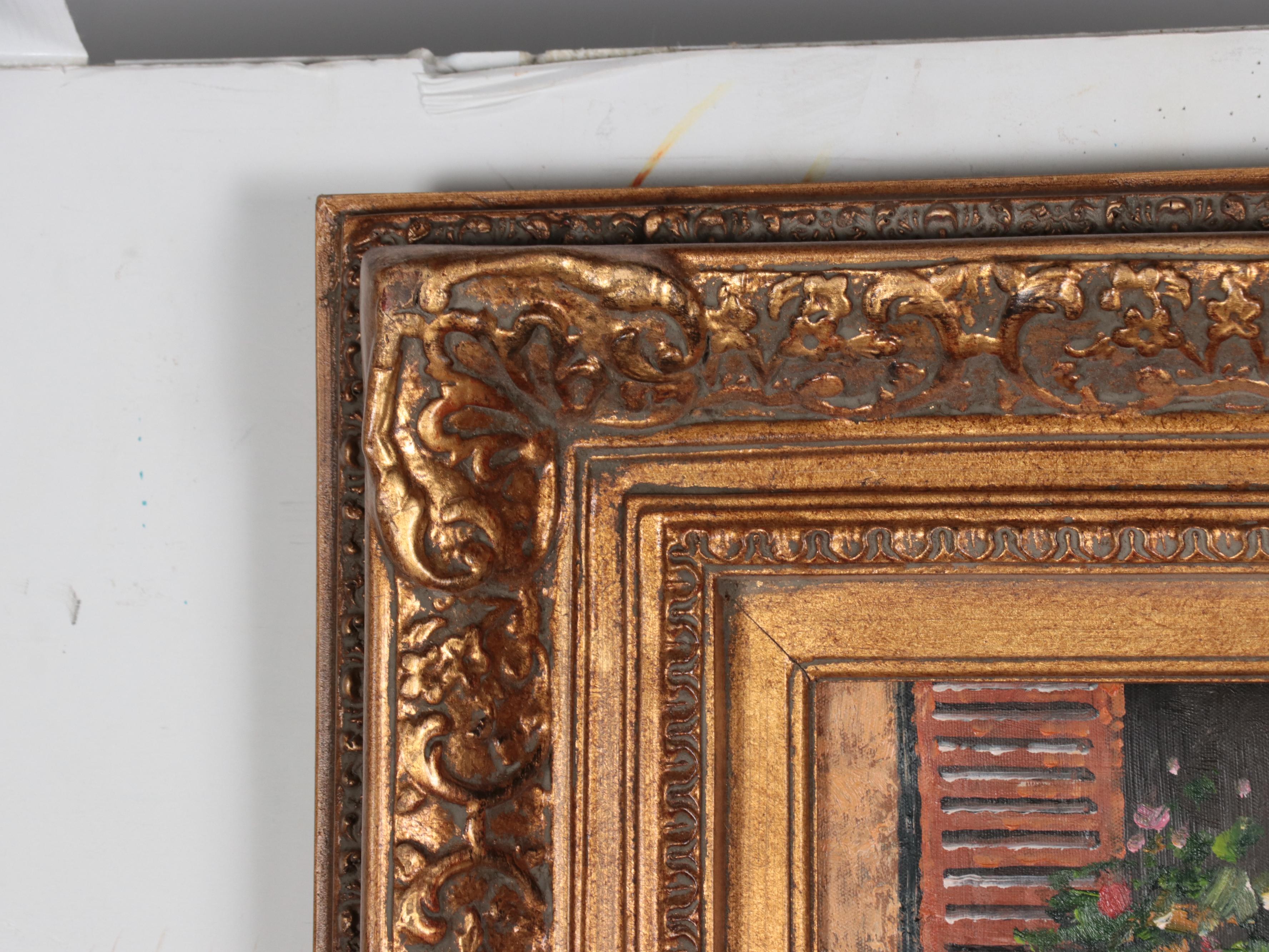 Oil Painting of Italian Street Scene