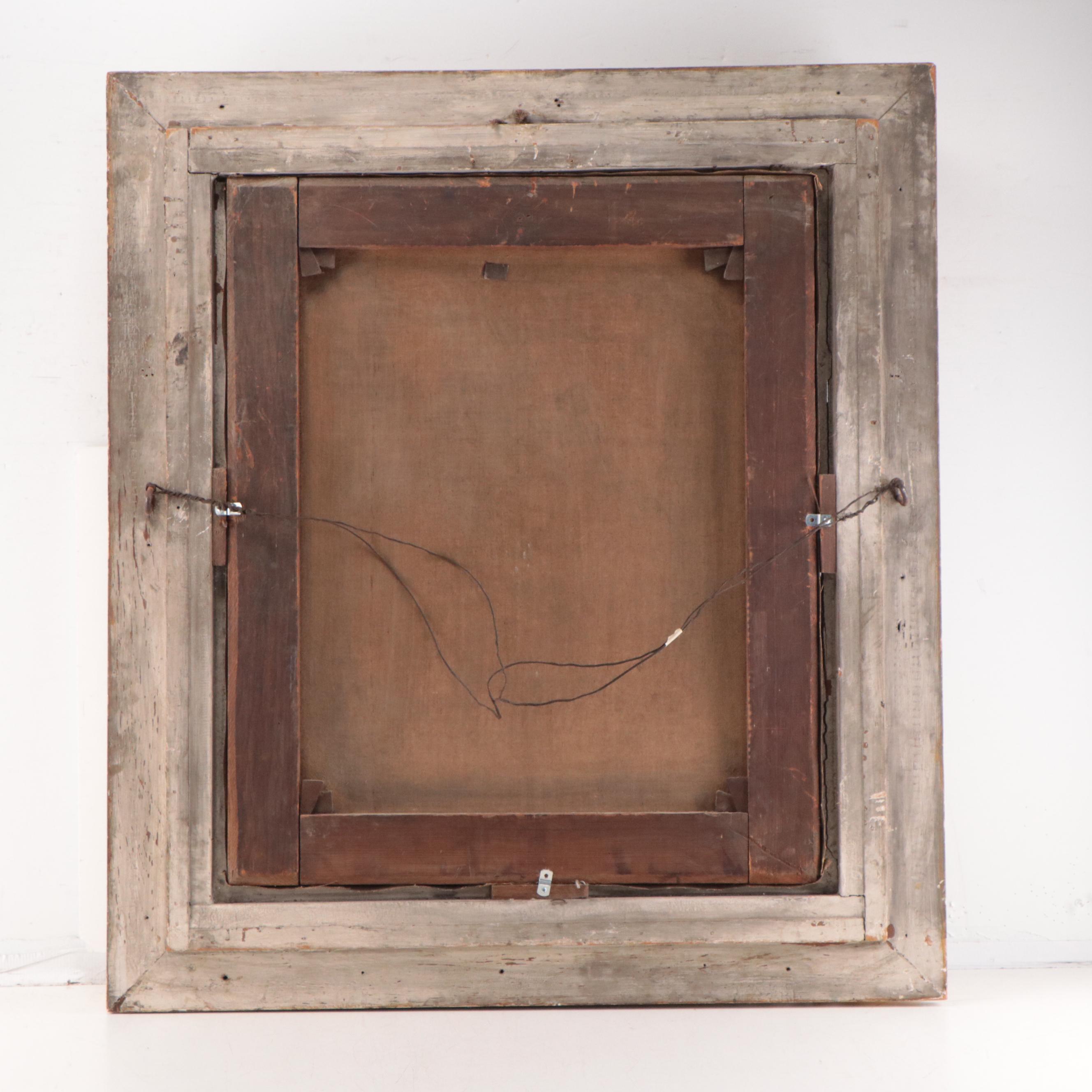 European School Portrait Oil Painting of a Man, Mid 19th Century