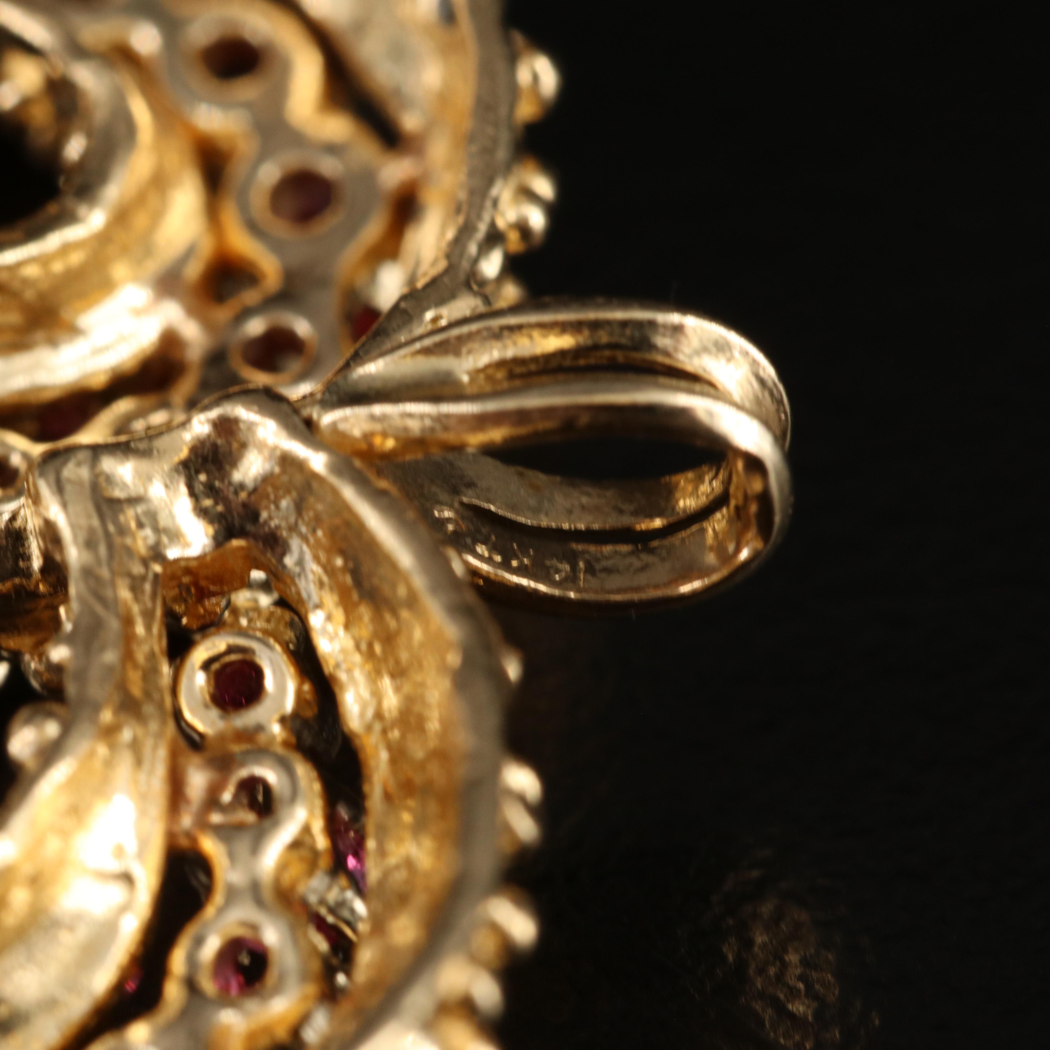 14K Ruby Heart Pendant