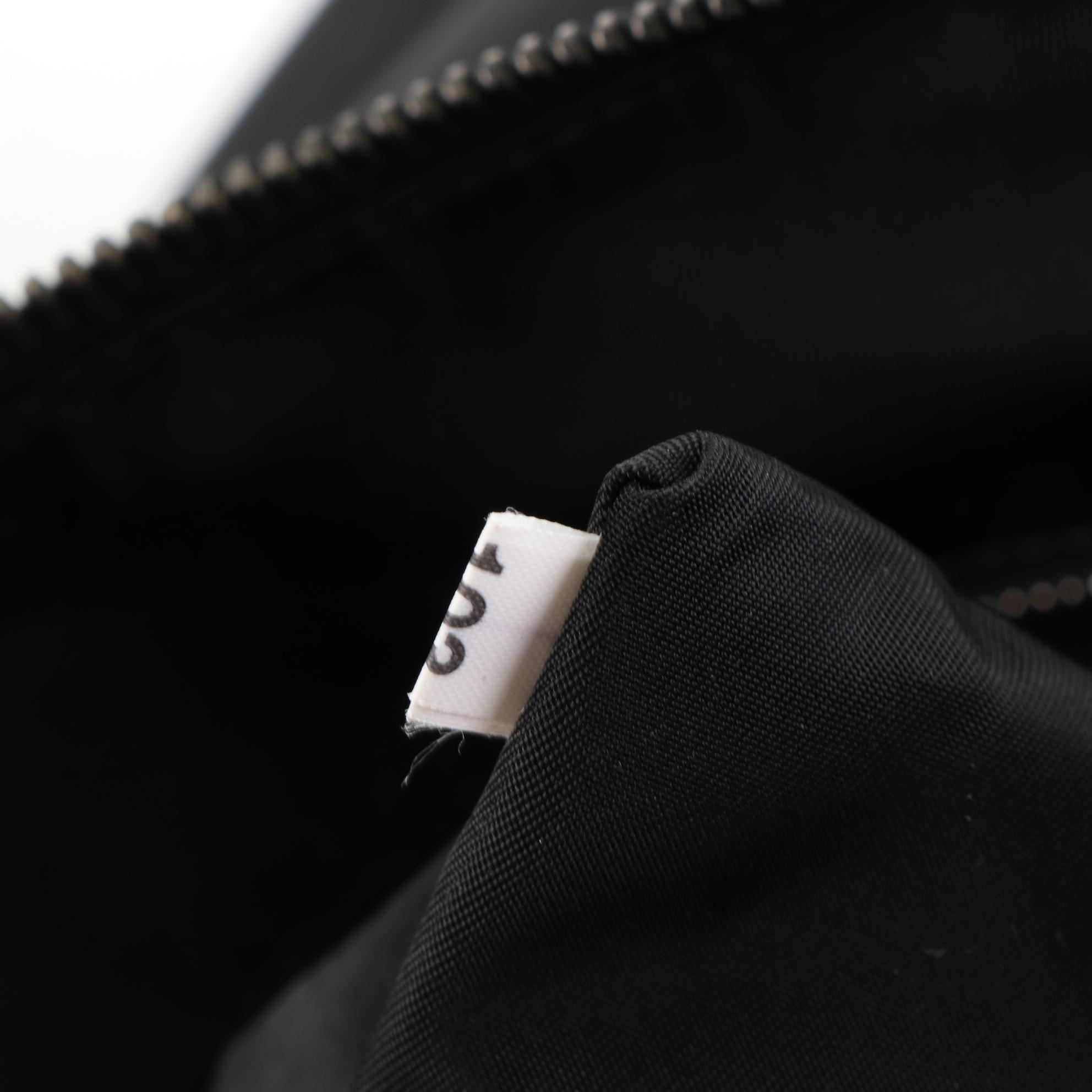 Prada Convertible Tote in Black Beaded Tessuto Nylon and Leather