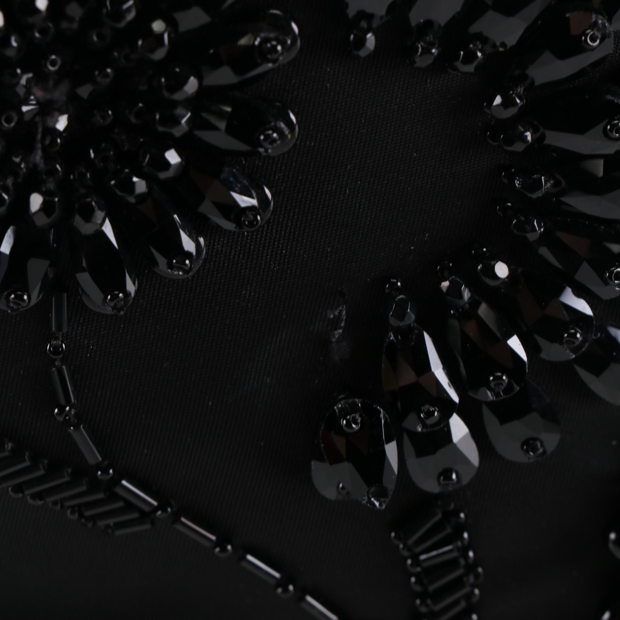 Prada Convertible Tote in Black Beaded Tessuto Nylon and Leather