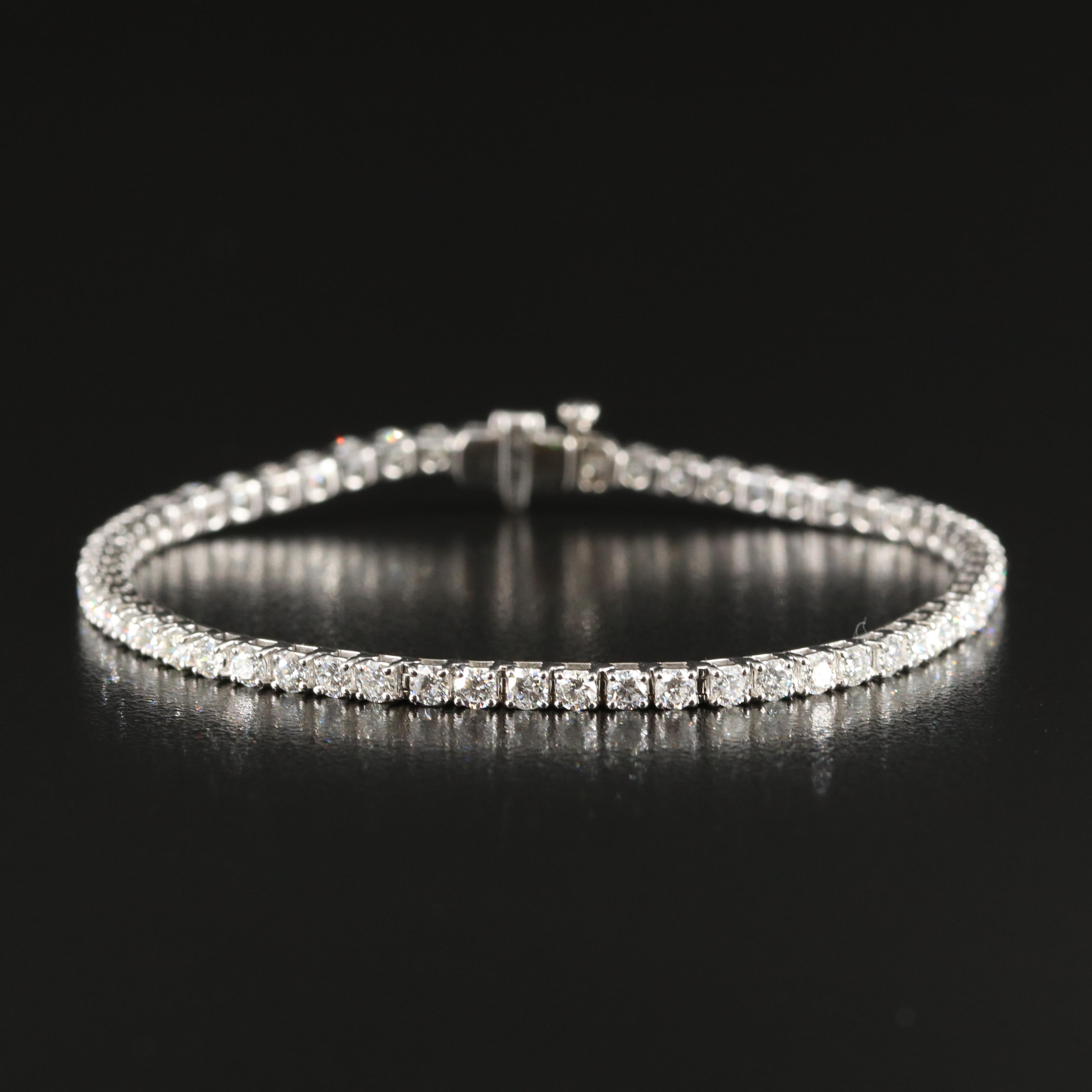 14K 3.90 CTW Lab Grown Diamond Line Bracelet