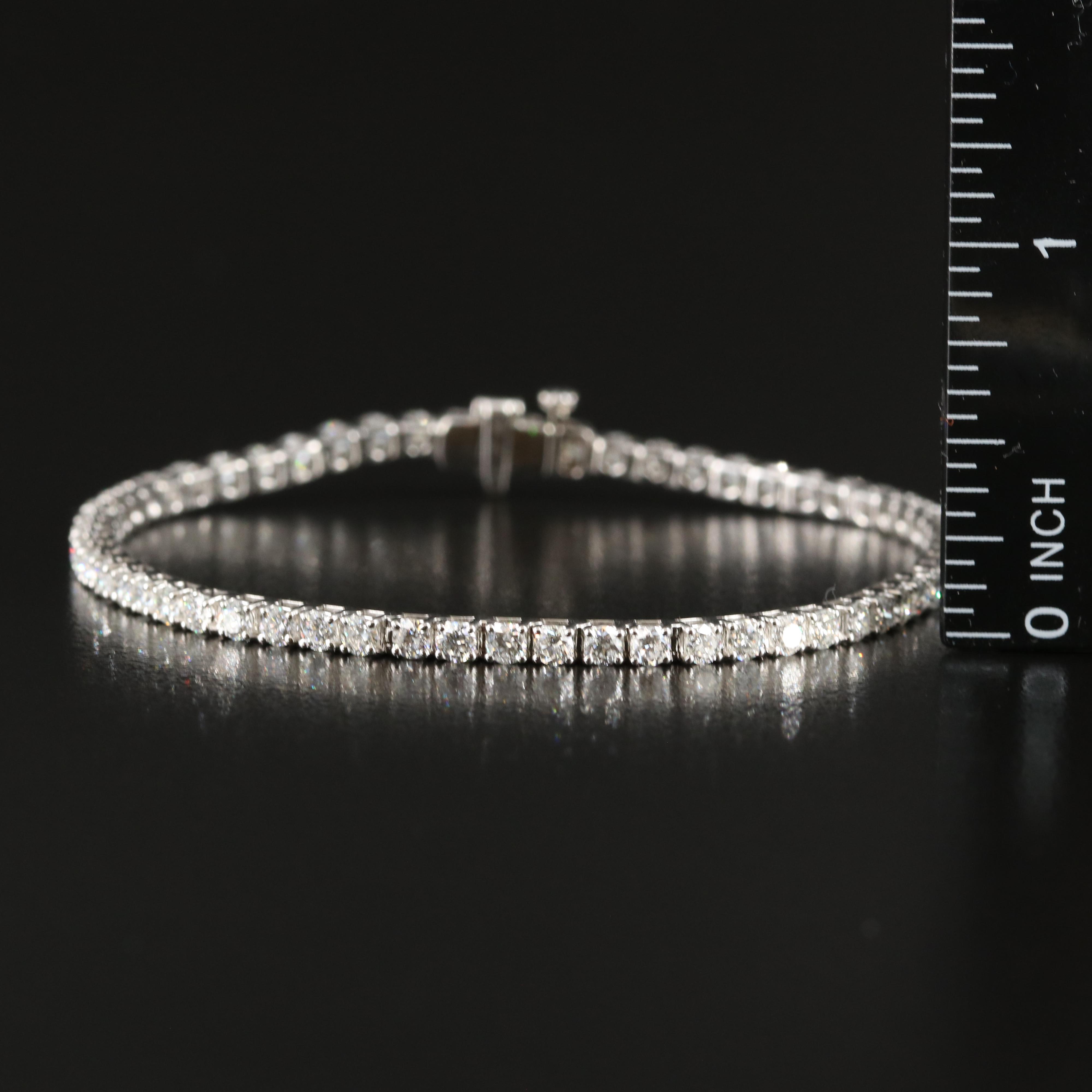 14K 3.90 CTW Lab Grown Diamond Line Bracelet