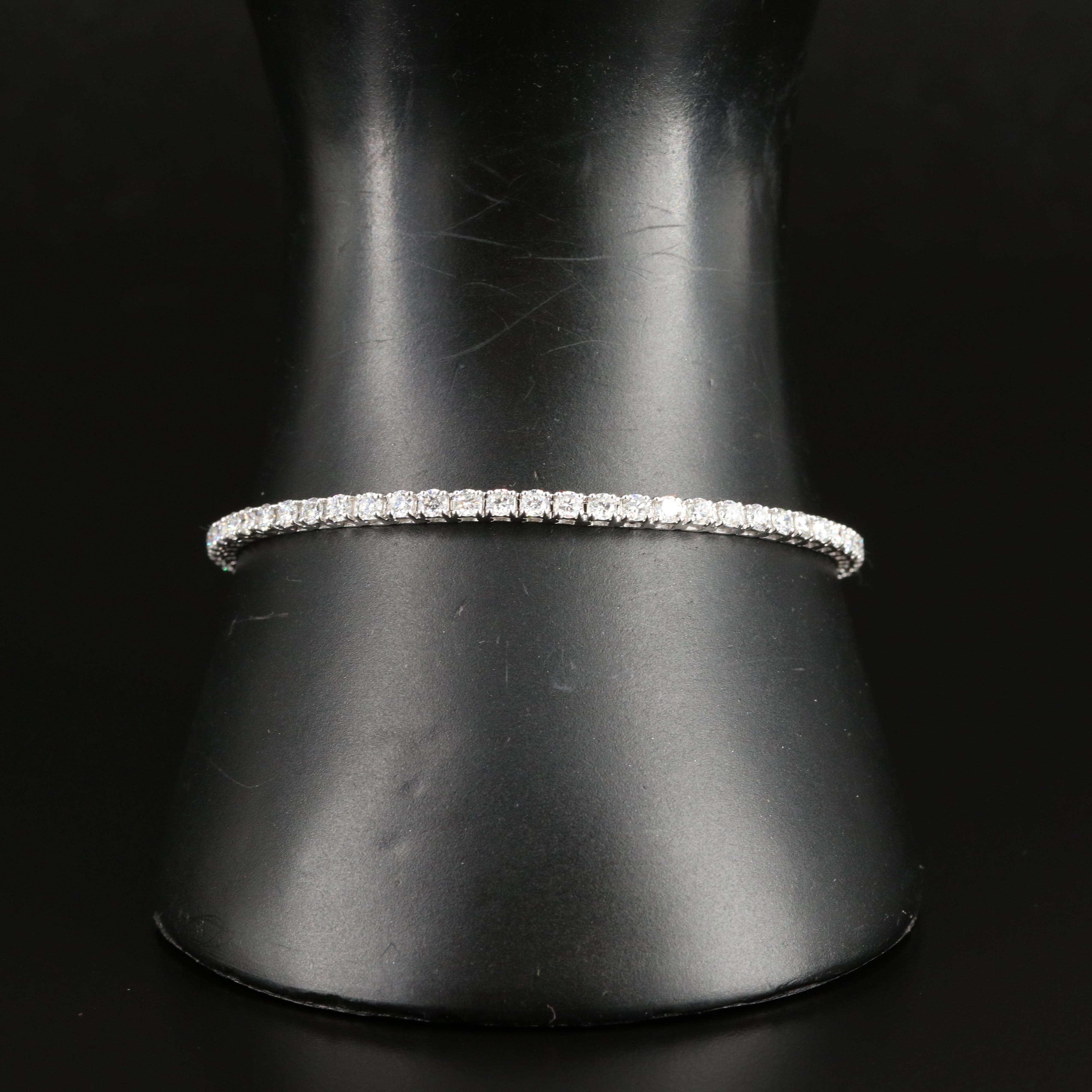 14K 3.90 CTW Lab Grown Diamond Line Bracelet